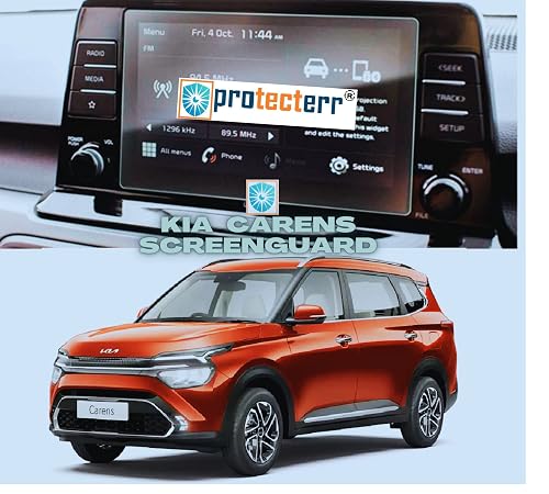 PROTECTERR 9H Screen Protector Guard Designed For KIA CARENS 2022 Car Infotainment System (8 Inch) - Car Gps Navigation Display Touchscreen Protective Film accessories [Not A Tempered Glass]