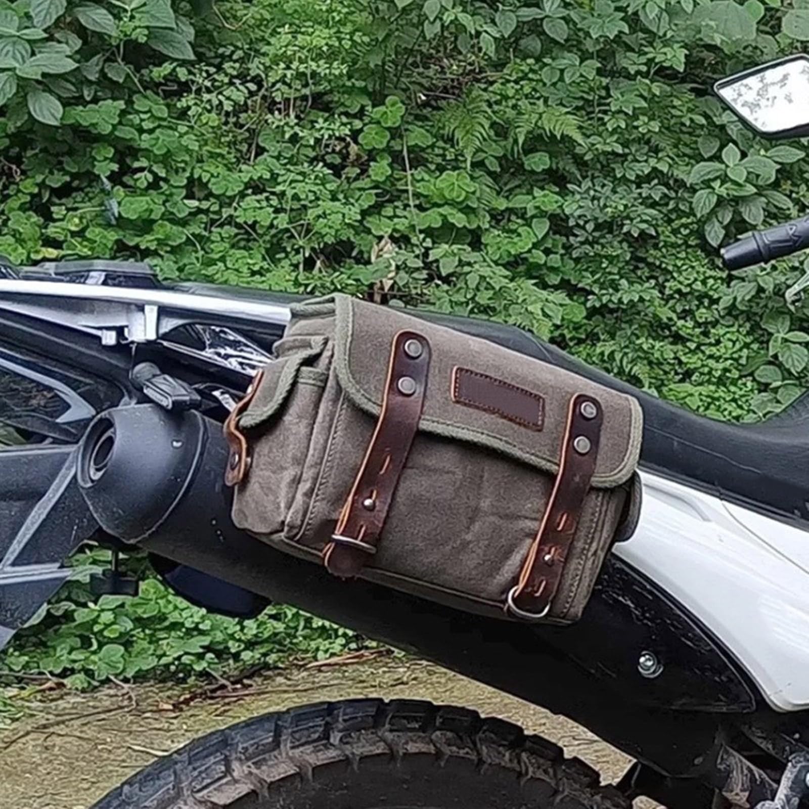 Bolsa de equitación para motocicleta con gran capacidad y tiras reflectantes, compatible con viajes y actividades al aire libre, accesorio de motocicleta