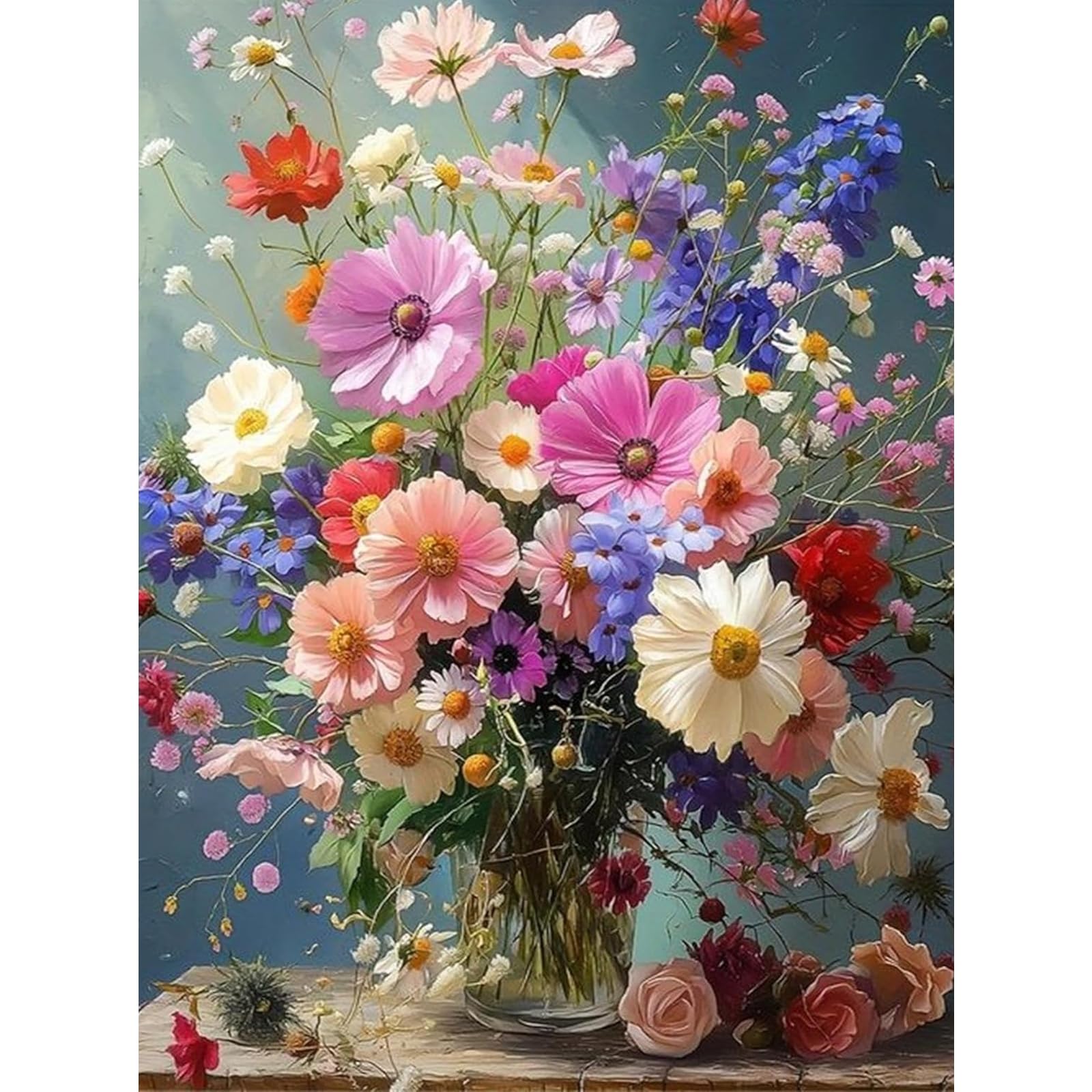 ricuved kit diamond painting vase à