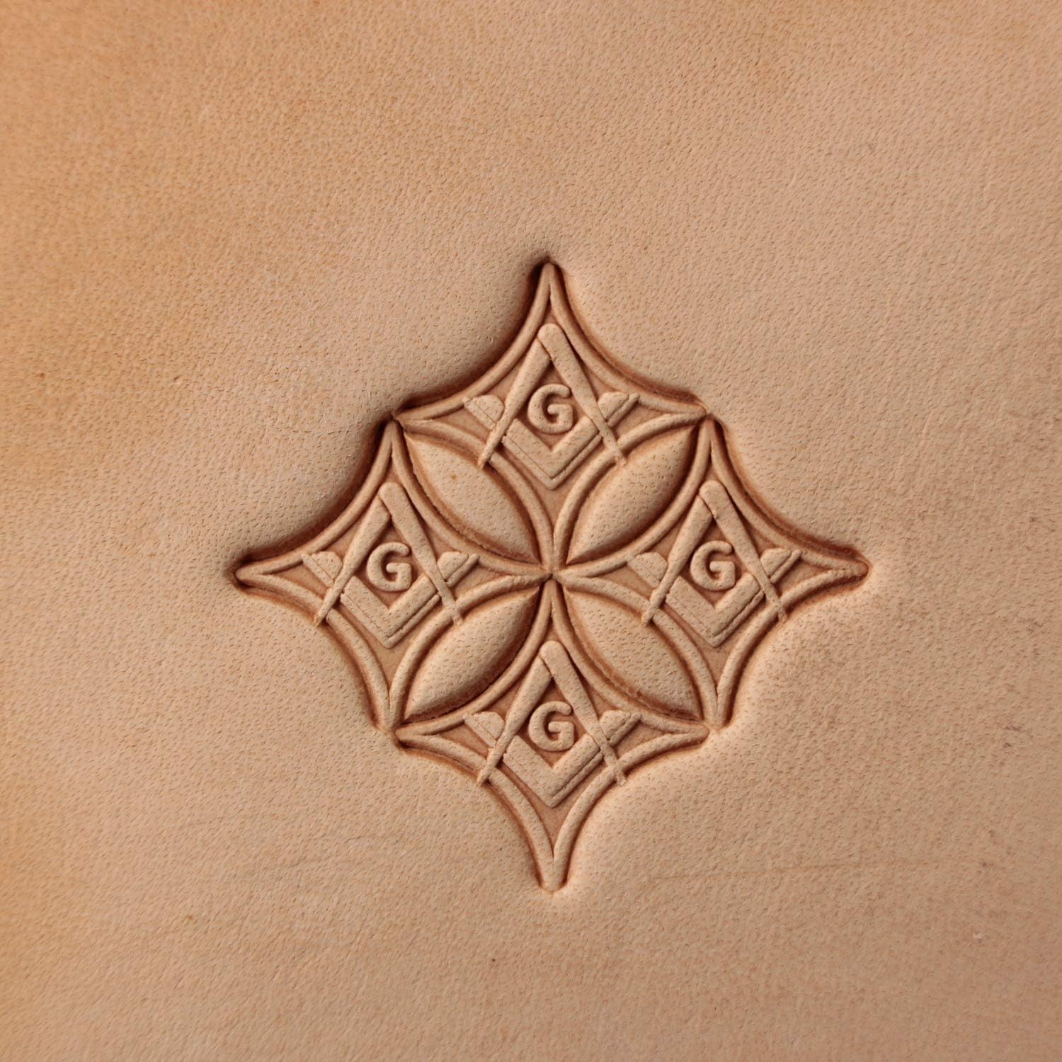 DandS ltd Leather Stamp Tool, Freemasonry, Professional Steel Craft Tool for Leatherworking, Embossing, Carving & Stamping Leather Projects, Belts, Wallets & DIY Projects Compatible with Mallet #441