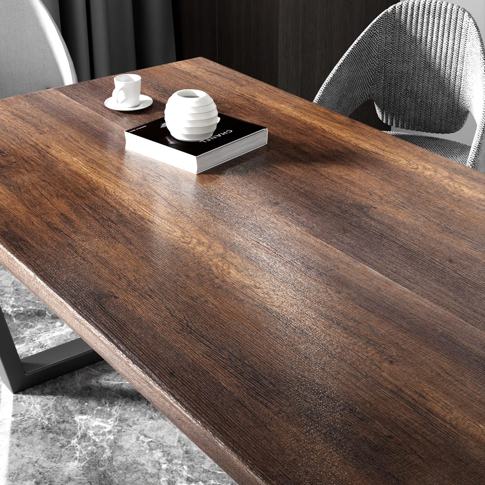 Stickyart 36"x160" Vintage Wood Peel and Stick Countertop Contact Paper Waterproof Rustic Brown Wood Grain Contact Paper Adhesive Vinyl Wallpaper