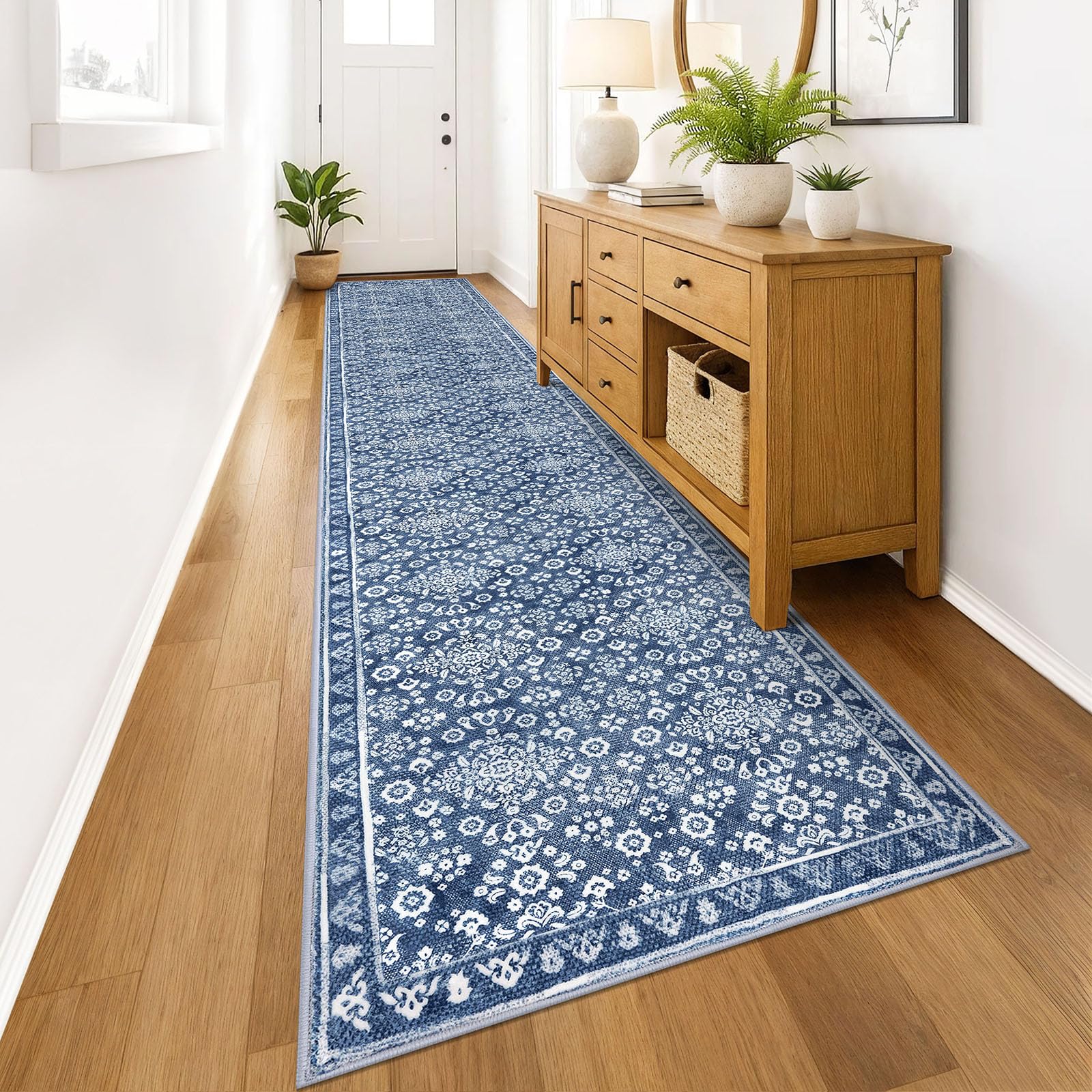 SILOLOOM Vintage Washable Runners for Hallway 3x16 Runner Rug Non Slip โ image 1