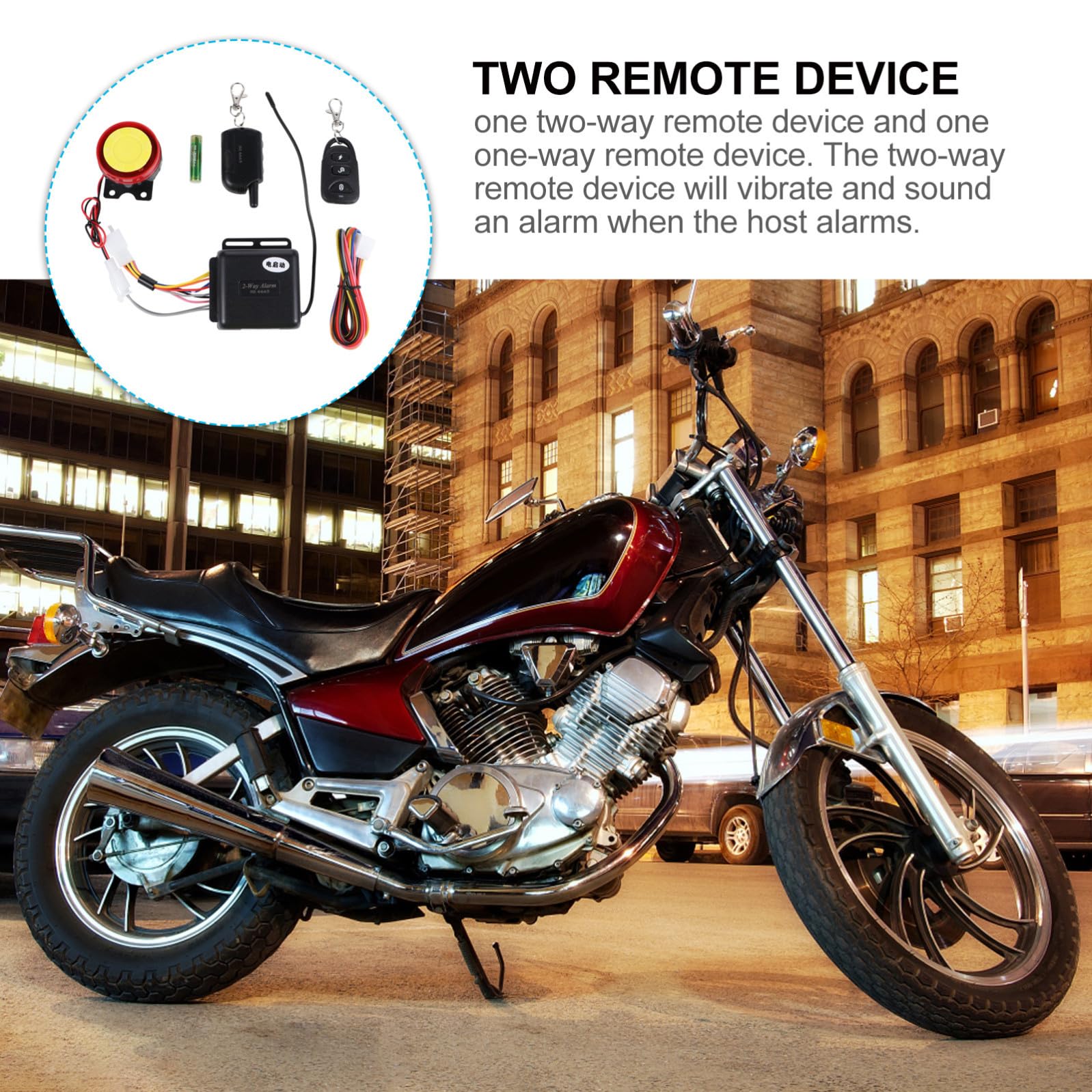 Système D’Alarme Bidirectionnel pour Moto et Motorbike Anti-vol | Abs Cuivre, Alerte Vibration et Déverrouillage Forcé, Réception Longue Portée et Détection à Distance