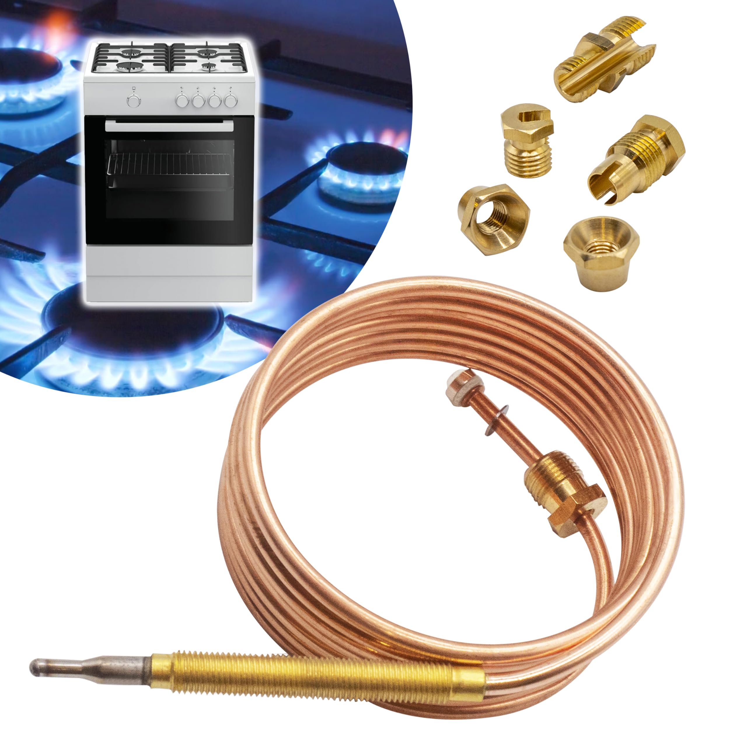 Kit Termocoppia Gas Termocoppia Gas Universale 600mm - Kit Con 5 - Foto 11