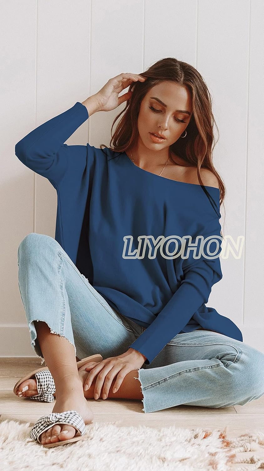 LIYOHON Oversized T Shirts for Women Tunic Tops to Wear with Leggings Long Sleeve Fall Sweaters Dressy Tops - Image 7