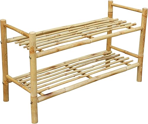 Statra Zapatero organizador de 2 niveles de almacenamiento de bambú para entrada, pasillo, 16 pulgadas de alto x 10 pulgadas de ancho x 27 pulgadas disponible en Yaxa Colombia