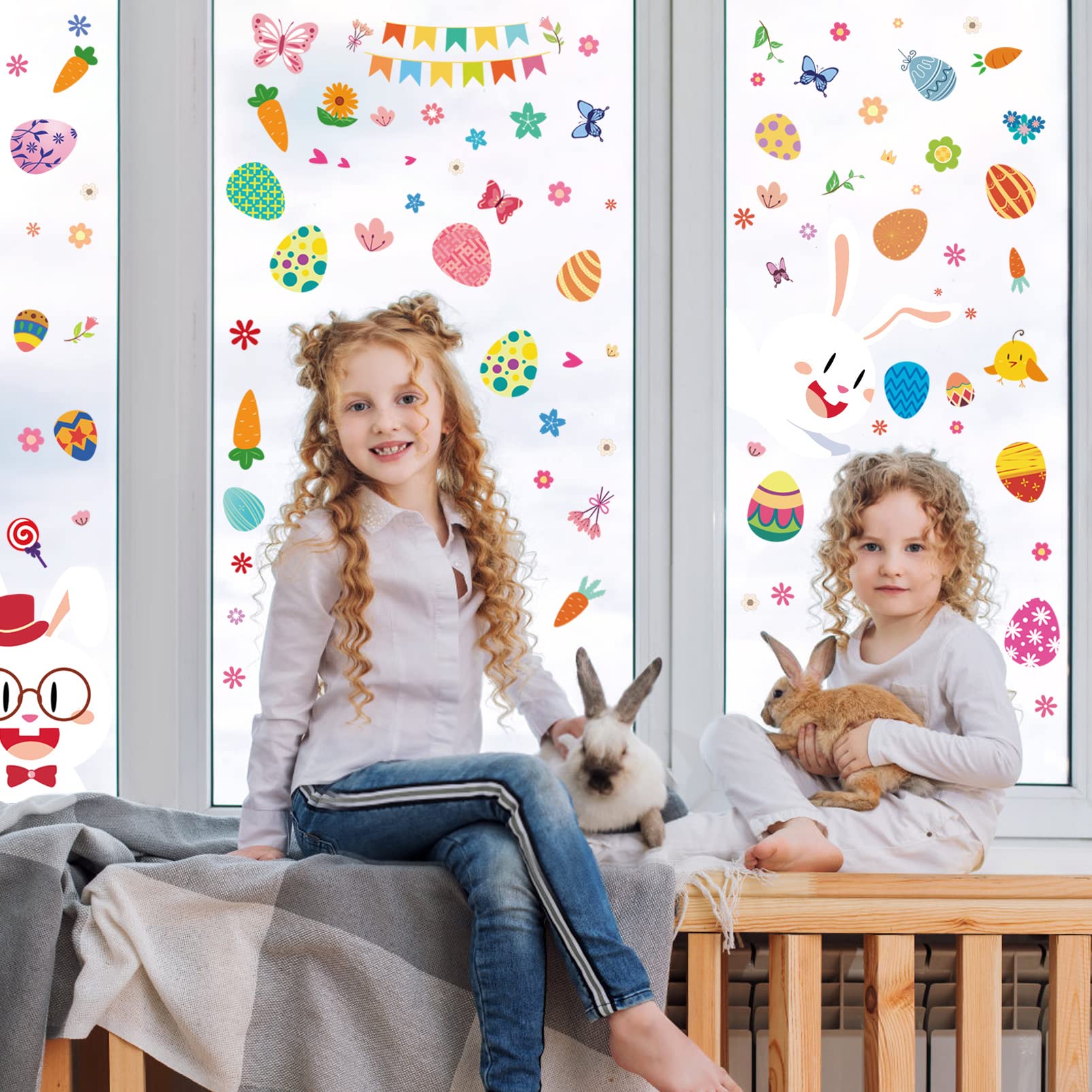 paasdecoraties, herbruikbare statische stickers - België