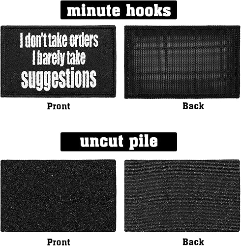 Miniatura 4 de 20 Pcs Patches Funny Sayings Hook and Loop Attach for Hats Embroidered Applique Fastener Emblem Funny Sarcasm Patch for Jeans Vest Coat