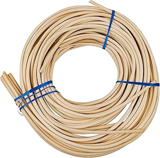 # 11-7.25 mm Round Reed | 1 Pound Coil | Rattan Reed for Basket Weaving and Wicker Furniture Making | Basketry, Wicker Weaving and Wicker Repair Supplies | UA-725RR