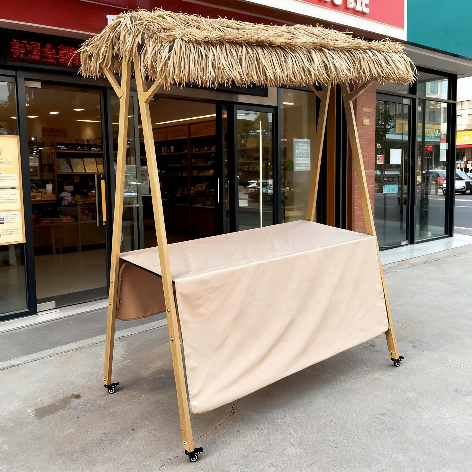Espositore portatile con design pieghevole per mercatini e mostre artigianali