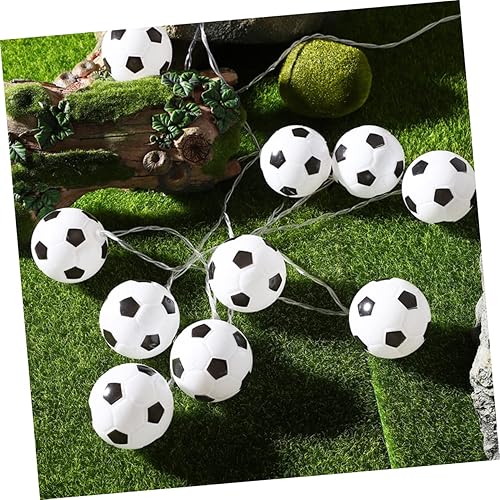 Miniatura 4 de FONDOTIN Cadena de luces de fútbol para niños, mini luces de hadas de Navidad, decoraciones al aire libre, luces de hadas de fútbol, novedad,