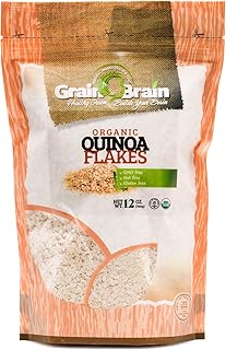 Grain Brain Organic Quinoa flakes (12 ounces) Gluten Free, Vegan plant BAsed , Whole Grain Cereal, Great oatmeal substitut...