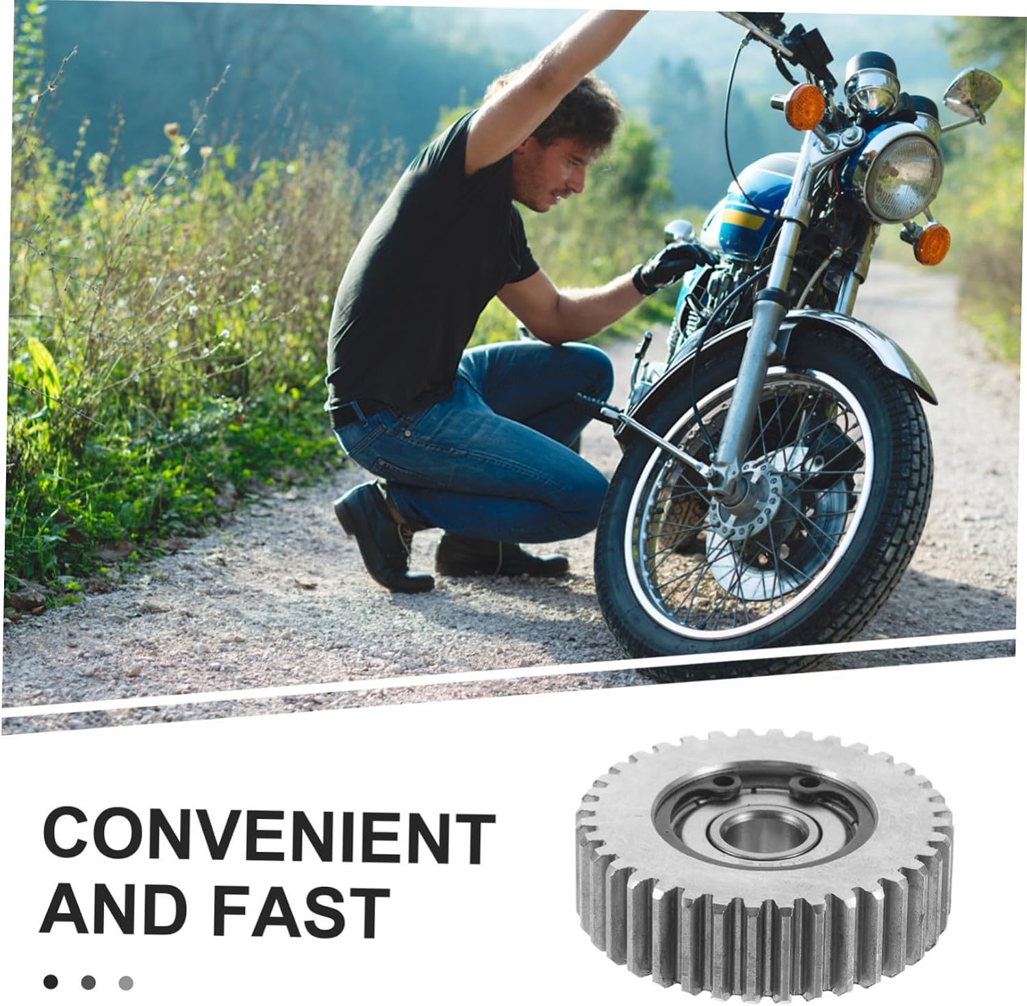 CHILDWEET 3pcs Tooth Steel Gear Motor for Bikes Scooters Car Assembly Compatible Electric Vehicle Replacement Part