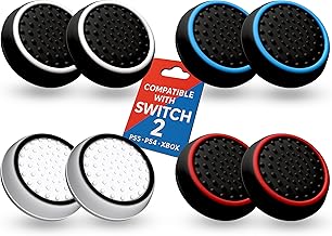 MatoSan® 8X Thumbstick Kappen – Zubehör für Switch 2 – Ergonomische Joystick Grip Caps für besseren Halt & Präzision – Gaming Daumenkappen für Controller (Version 1)
