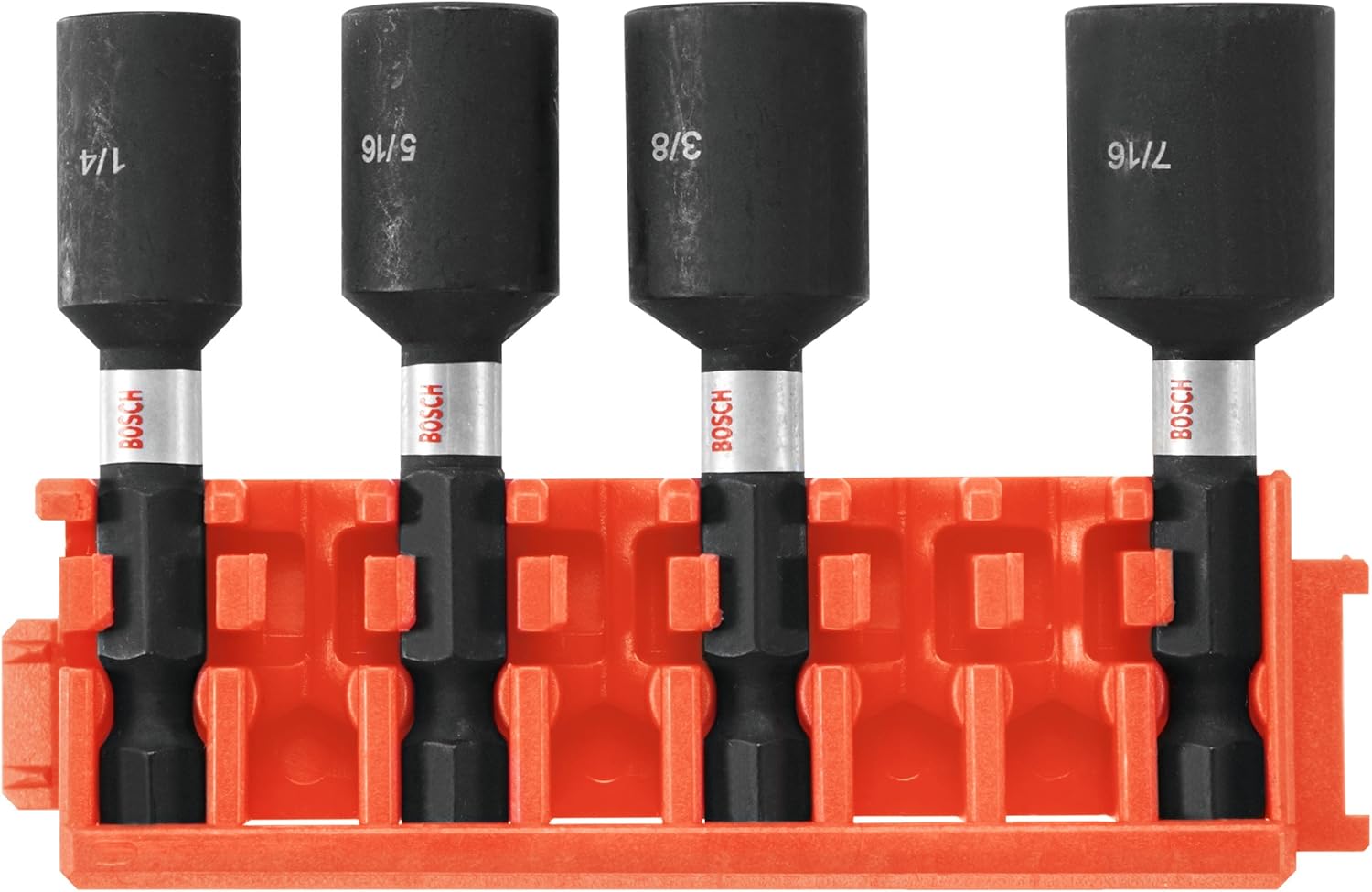 BOSCH CCSNSV17804 4-Piece Assorted Set 1-7/8 In. Impact Tough Nutsetters with Clip for Custom Case System