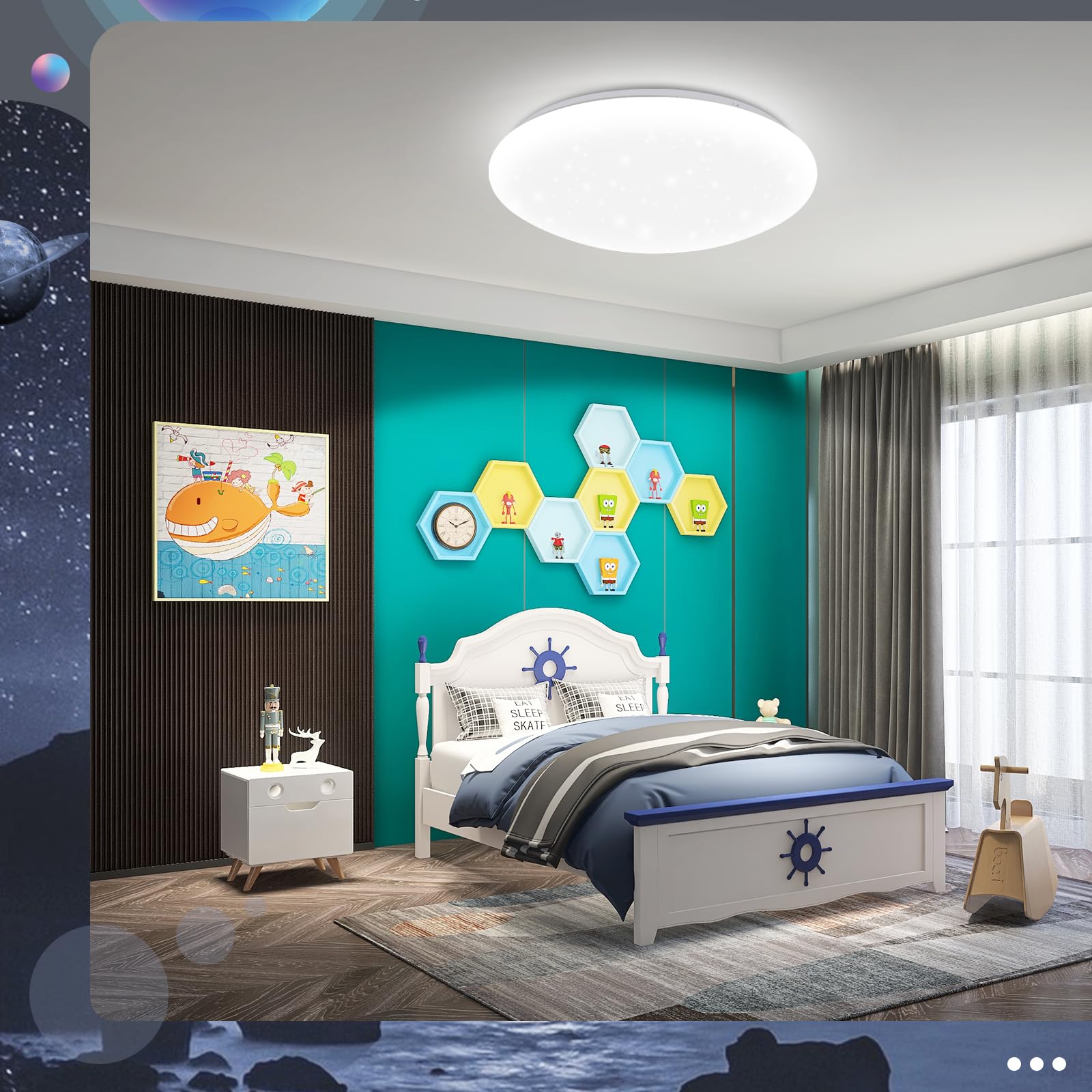 ZMH plafondlamp LED plafondlamp slaapkamer - 15W slaapkamerlamp