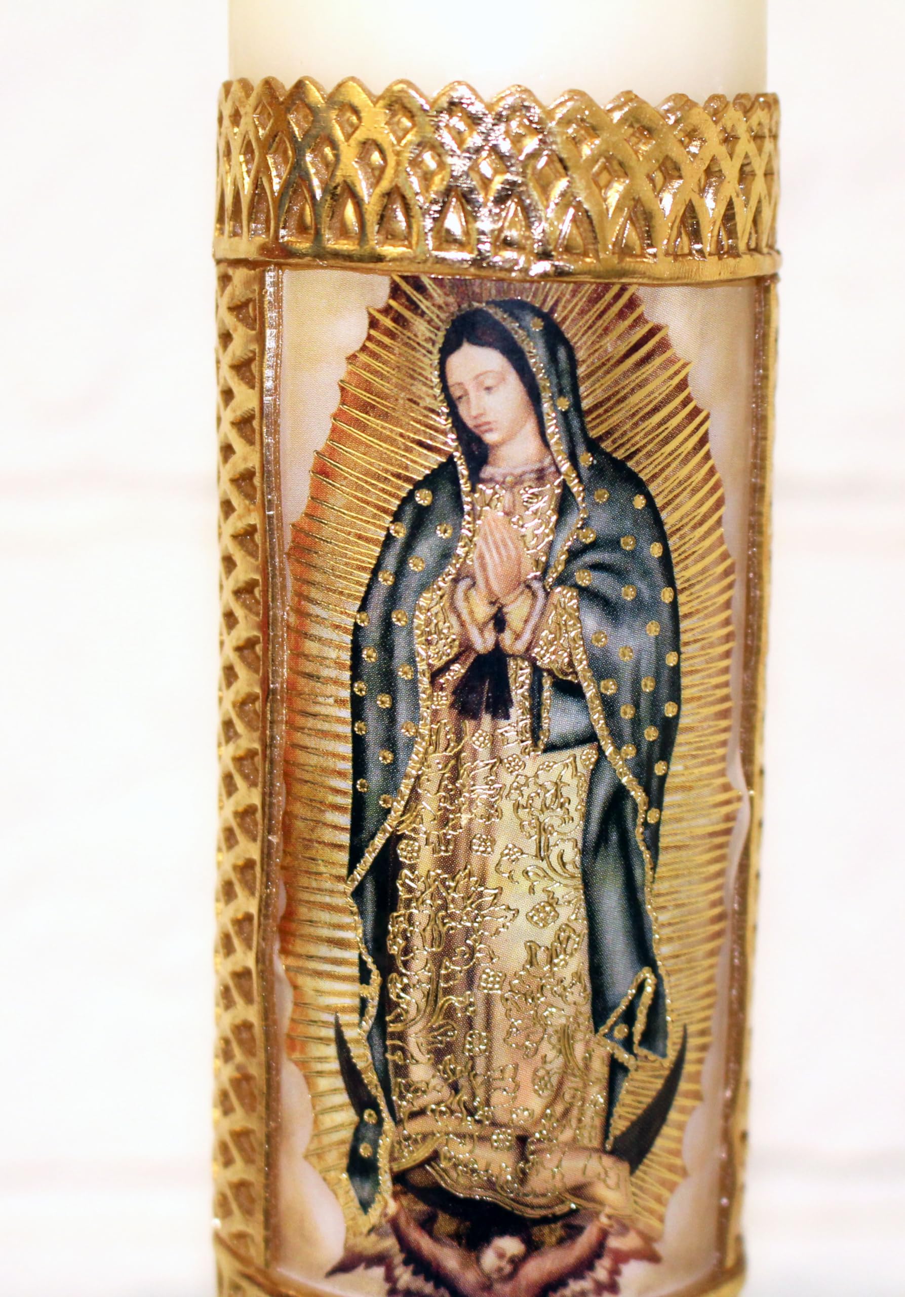 Elegant Our Lady of Guadalupe Holy Pillar Divine Virgen De Guadalupe Vela Cirio Candle Paschal Communion Cirio Pascual 8