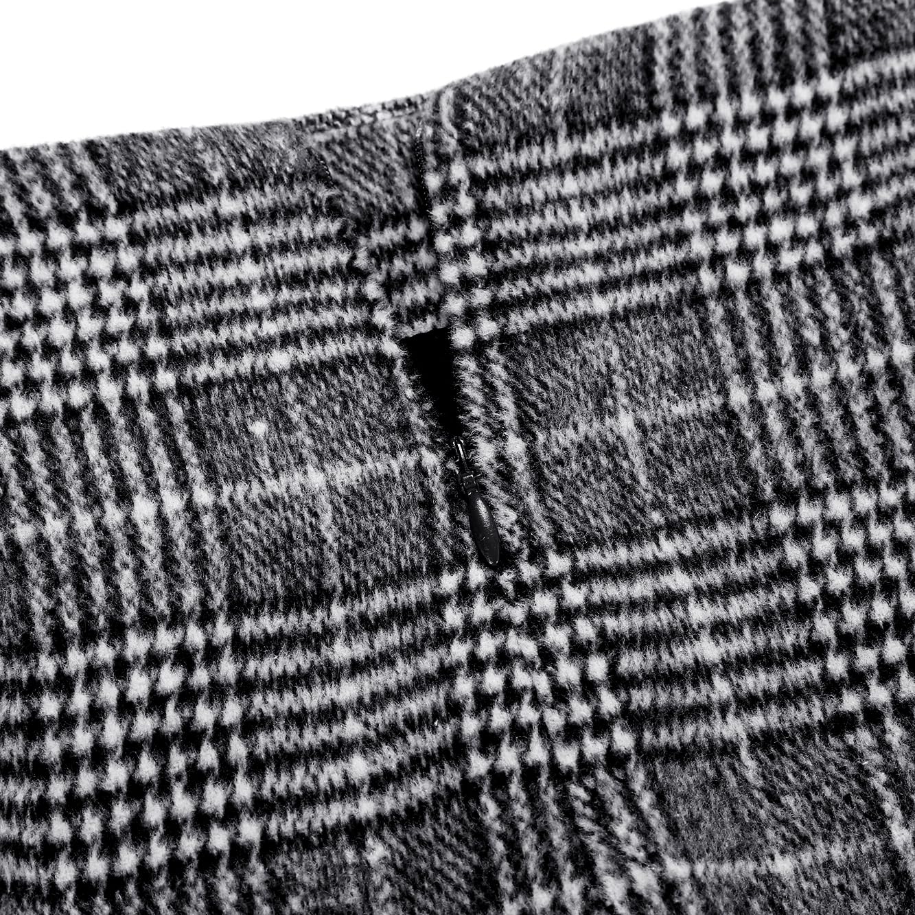 Idealsanxun Gonne scozzesi da donna autunno inverno, lunghezza al ginocchio, gonna in lana a tubino, con spacco