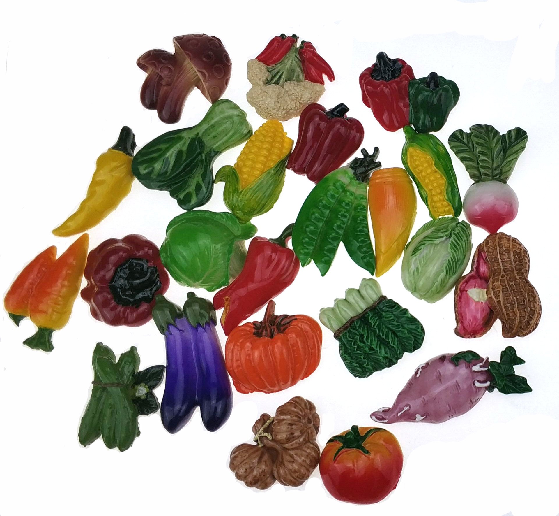 random 12Pcs creative 3D resin fruit vegetables fridge magnets funny cute decoration refrigerator magnet accessories office school whiteboard magnet (Random 12 style vegetables)