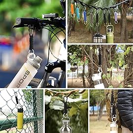 EOTW Paracord Keychain Carabiner Key Chain Lanyard Braided with Aluminum Clip D Ring for Water Bottle Backpack Men Women Camping Hiking Outdoor Gear