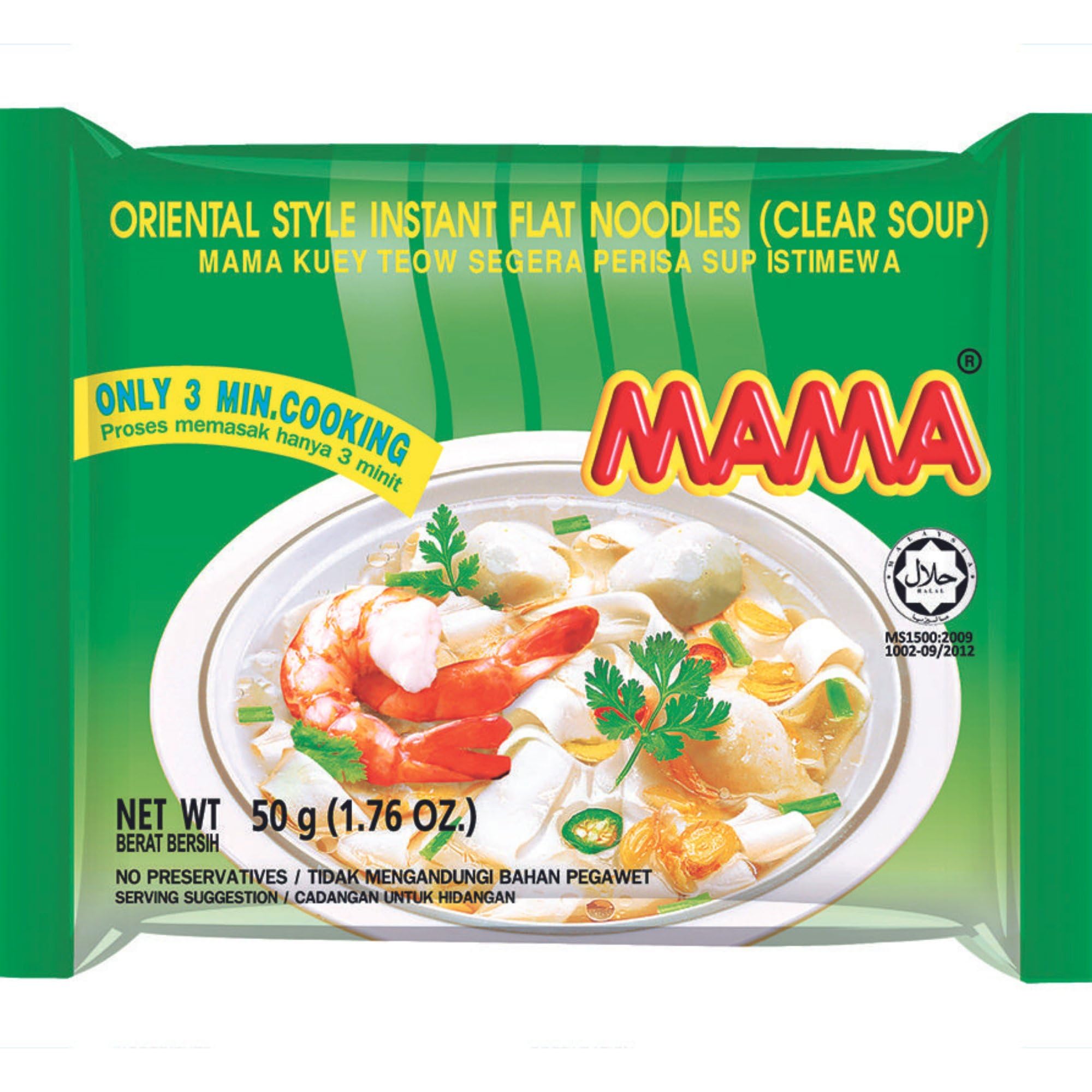 MAMA - Instant Flach Reis Nudel Klar Suppe, 30er pack (30 X 50 GR)
