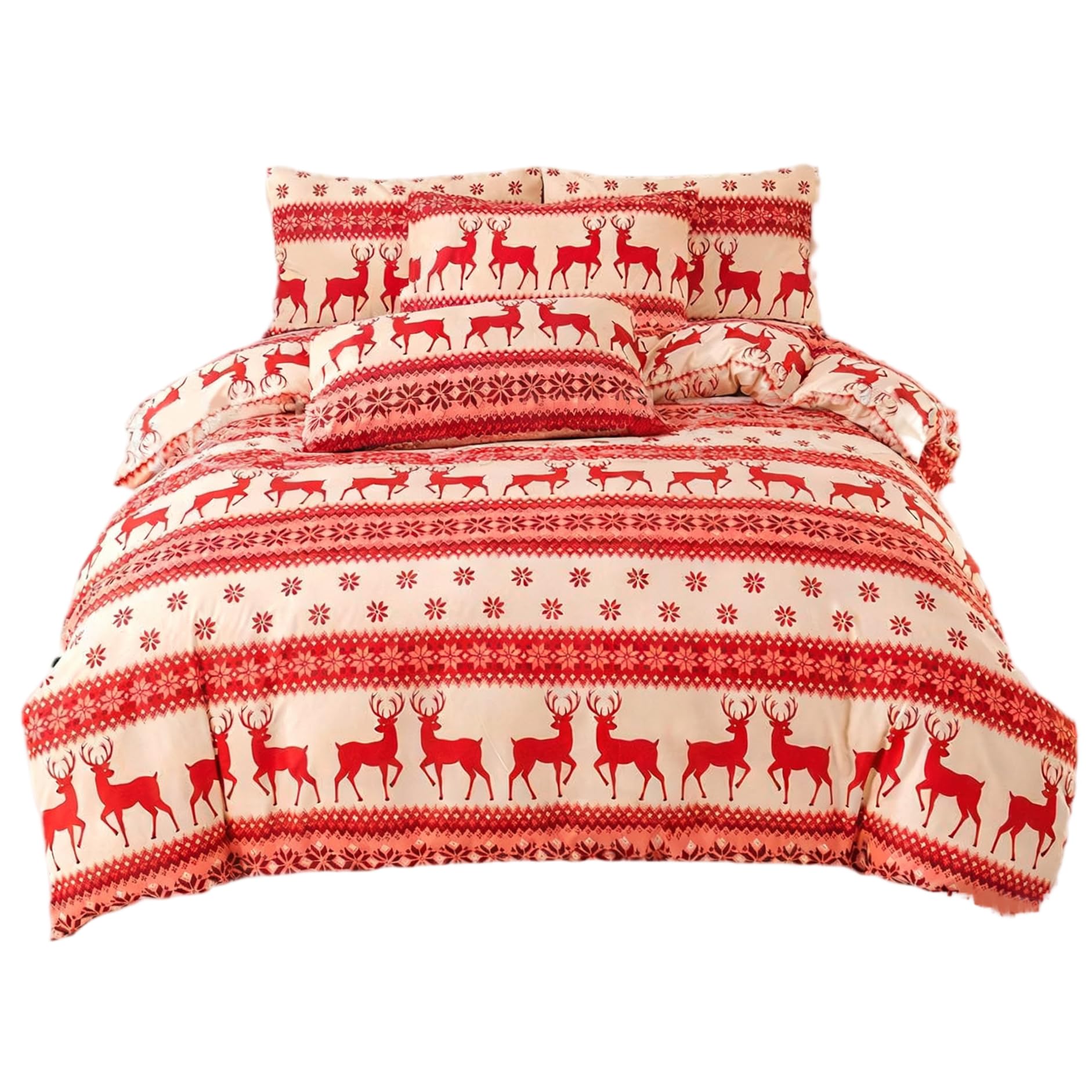 Parure de lit élan de Noël pour habiller votre chambre en hiver avec douceur