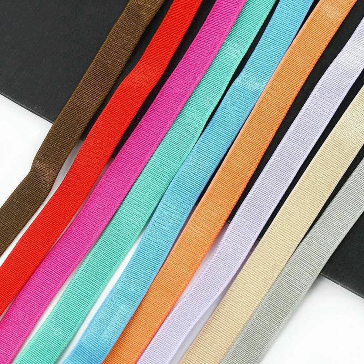 Elastyczna taśma nylonowa, 10mm Nylon Elastic Bands In Multicolor 10/20/50 meters For Sewing(Orange 10mm,50Meters)