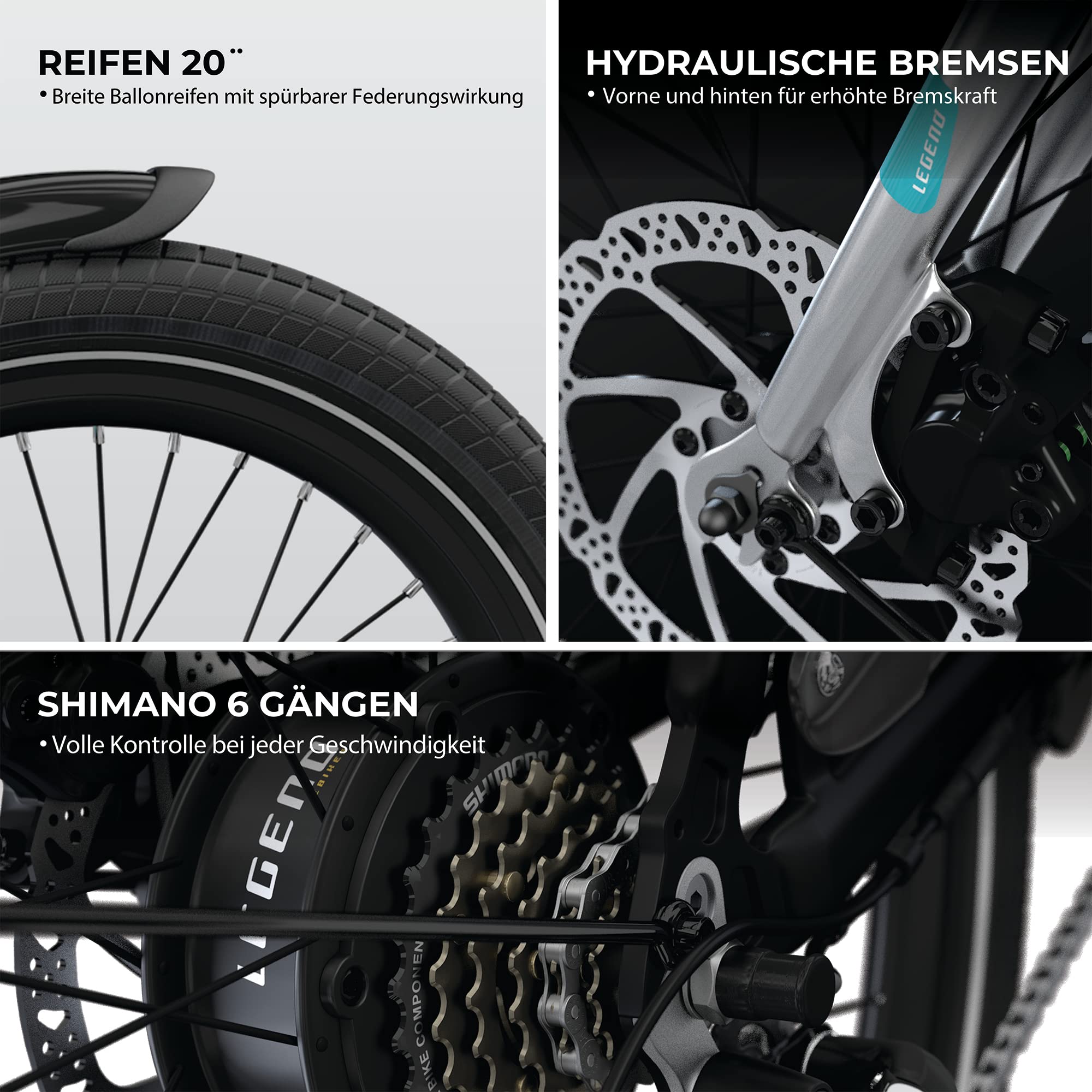 LEGEND EBIKES Monza, E Bike Electric Bicycle Men and Women, Bicycle Interchangeable Battery 36 V 14