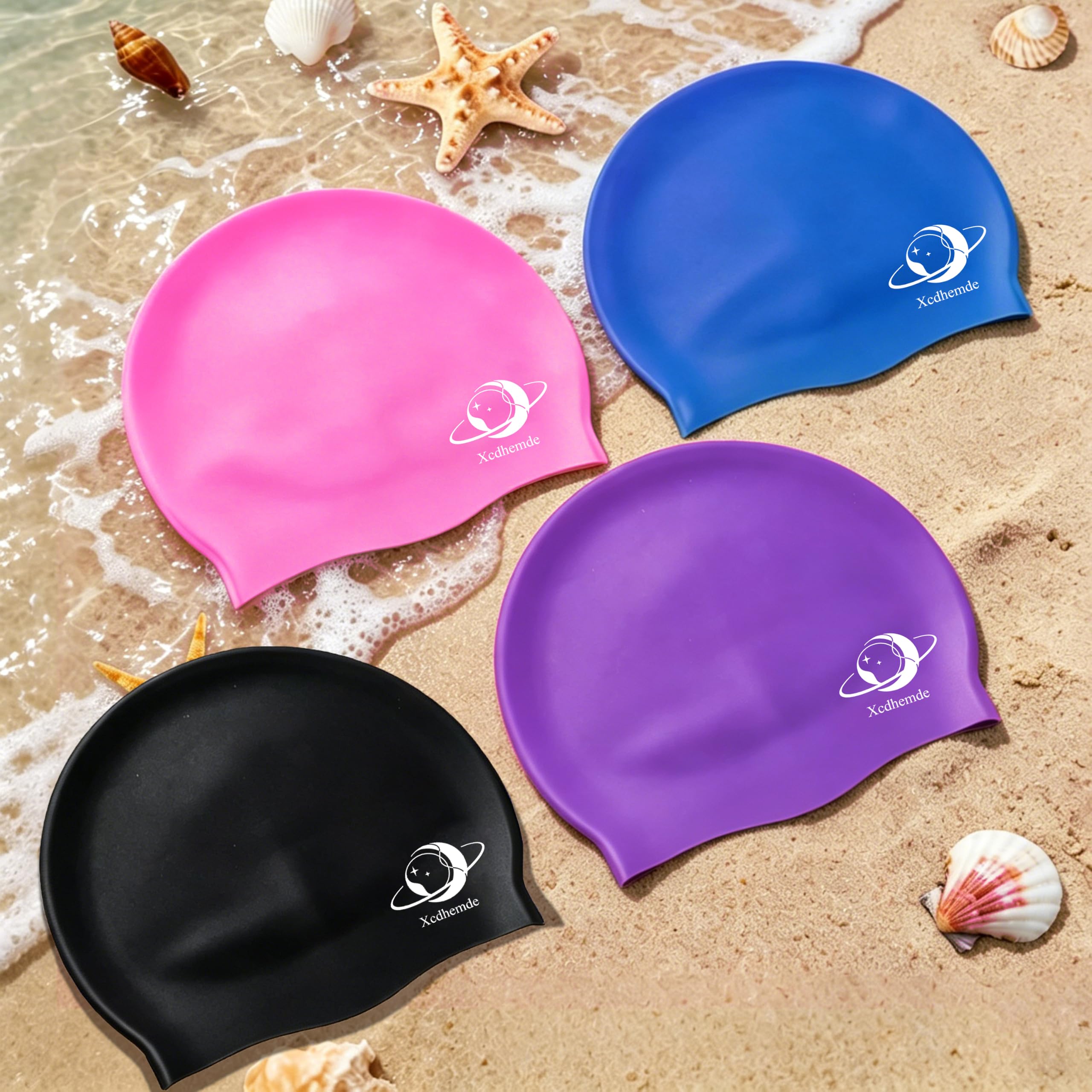 Czepek Kąpielowy Dzieci, Czepek Pływacki Dzieci Silikonowy, Miękki, Elastyczny i Wygodny, Wodoszczelny, Swimming Cap, Odpowiednie dla Chłopców, Dziewcząt i Nastolatków - Fioletowy | Wodoszczelny czepek pływacki, antypoślizgowy czepek kąpielowy, wygodny cz