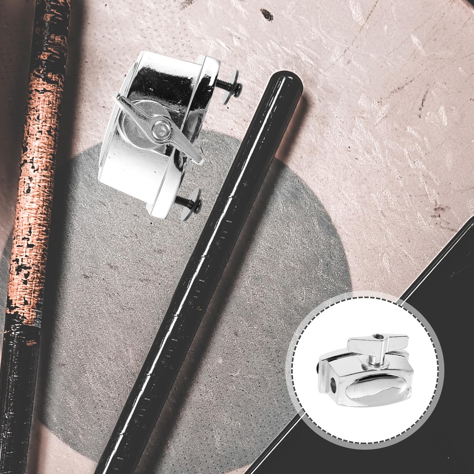 SUPVOX Support de Tom en Alliage Argenté, Pièce de Rechange pour Caisse Claire et Batterie, Fixation Rapide pour Installation sur Kit de Batterie