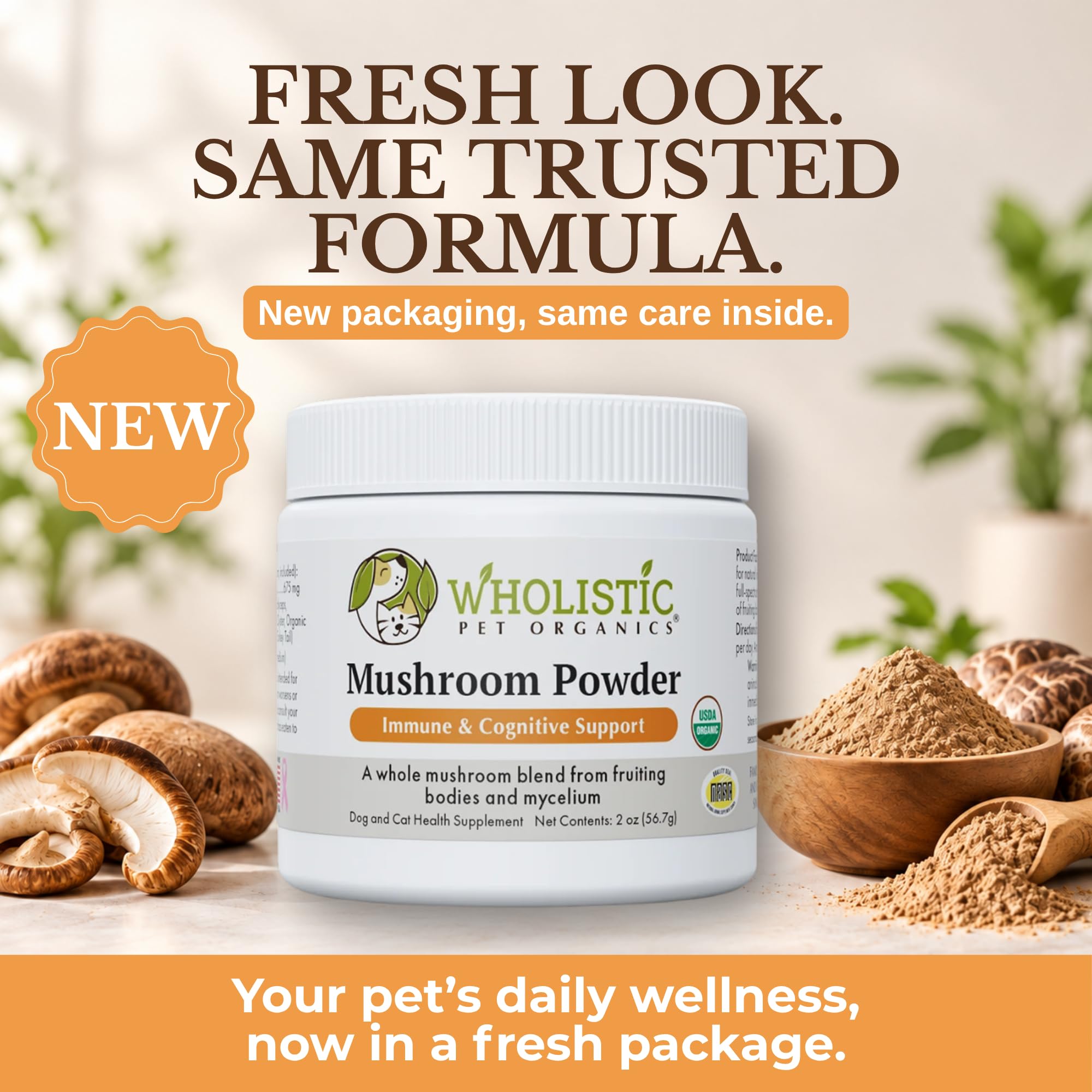 USDA Organic Mushroom Supplement for Dogs and Cats, 2 oz, 84 Scoops — Amazon image 9