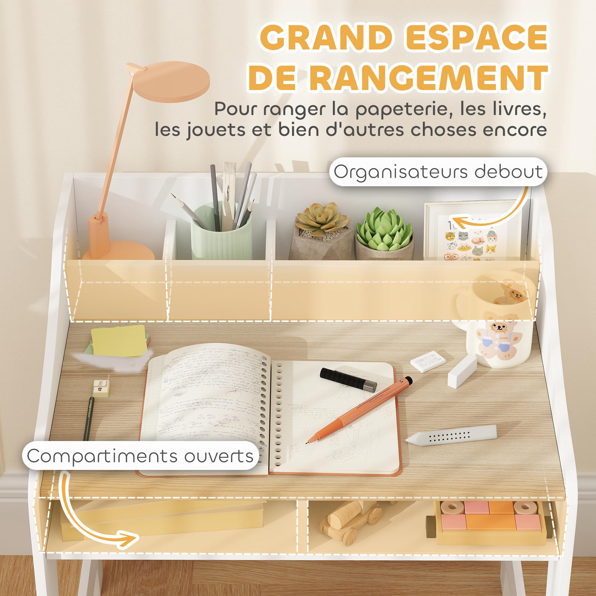 AIYAPLAY Bureau et chaise pour enfant bureau pour enfant de 3 ans