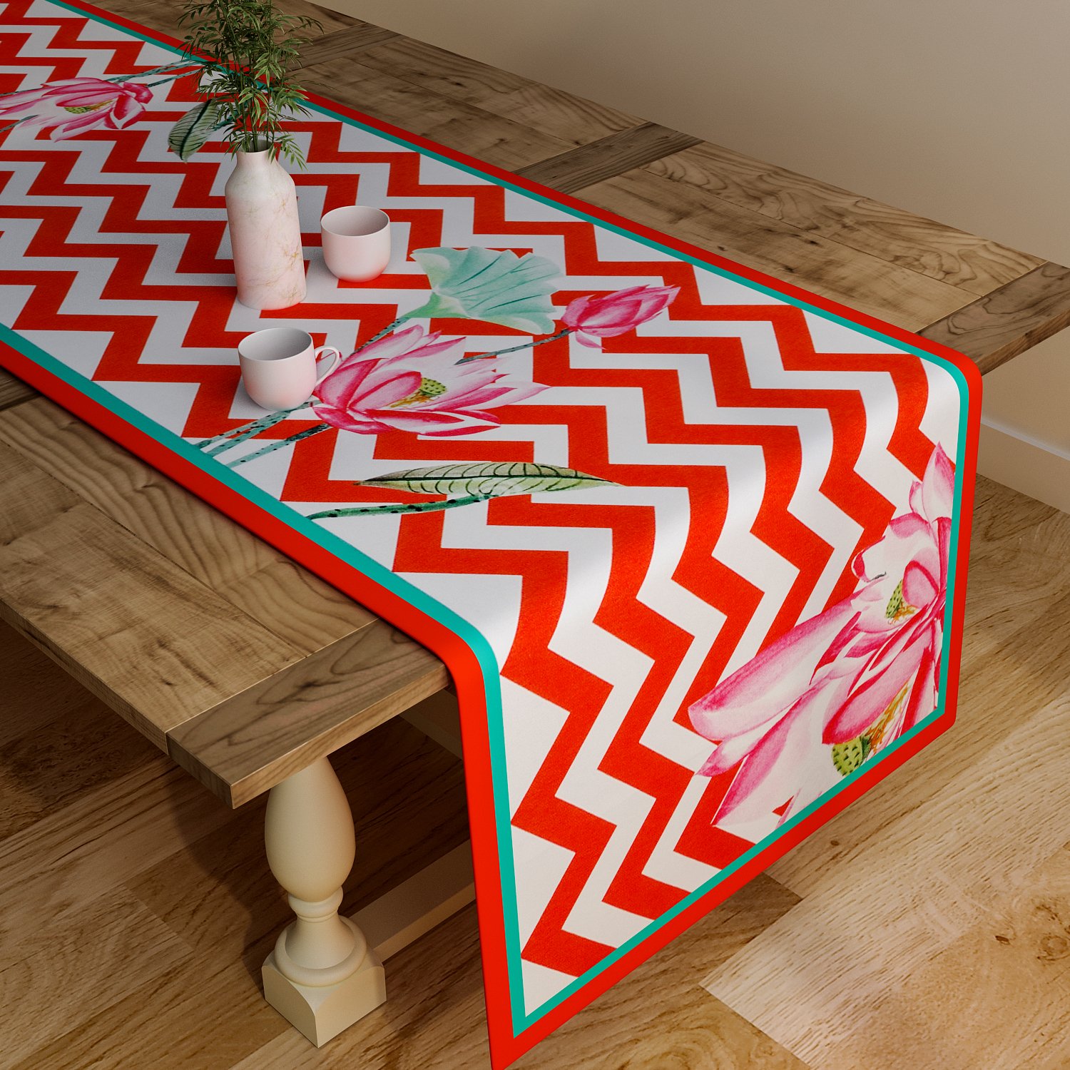 SEJ Table Runner - Pink Dining Table Protector -30