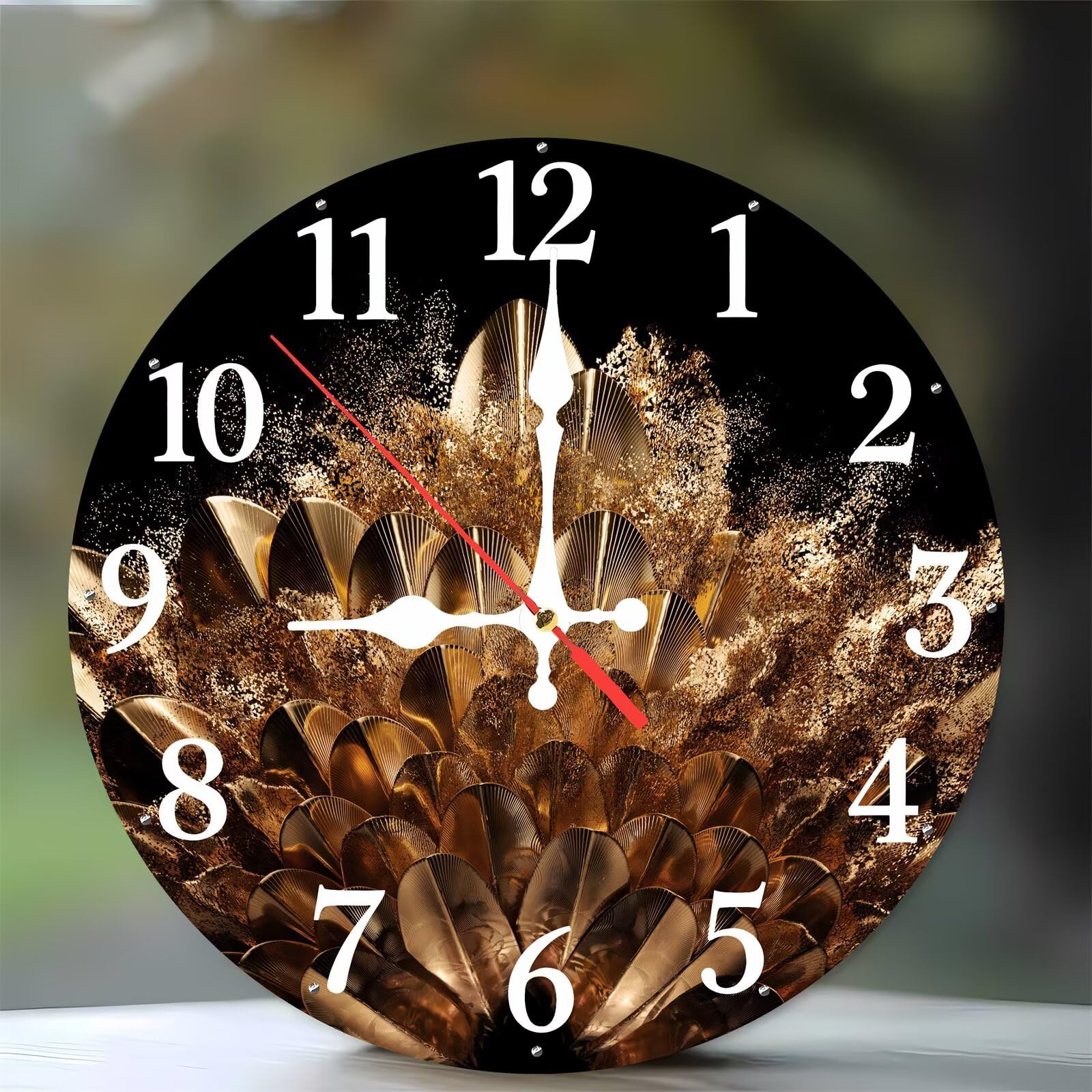 Horloge murale moderne bois silencieuse pour salon et cuisine design