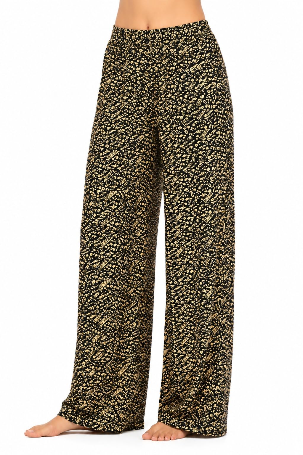 kiawah Women's Wide Leg Cotton Blend Printed Pajama, Strechable Pajama, Comfortwear, sleepwear, Nightwear-picture-22