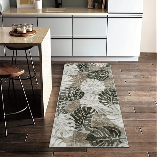 Miniatura 4 de Wonnitar Alfombra de pasillo de lavandería de 2 x 4.3 pulgadas, tapete de pasillo lavable, tapete pequeño antideslizante para cocina, suave,