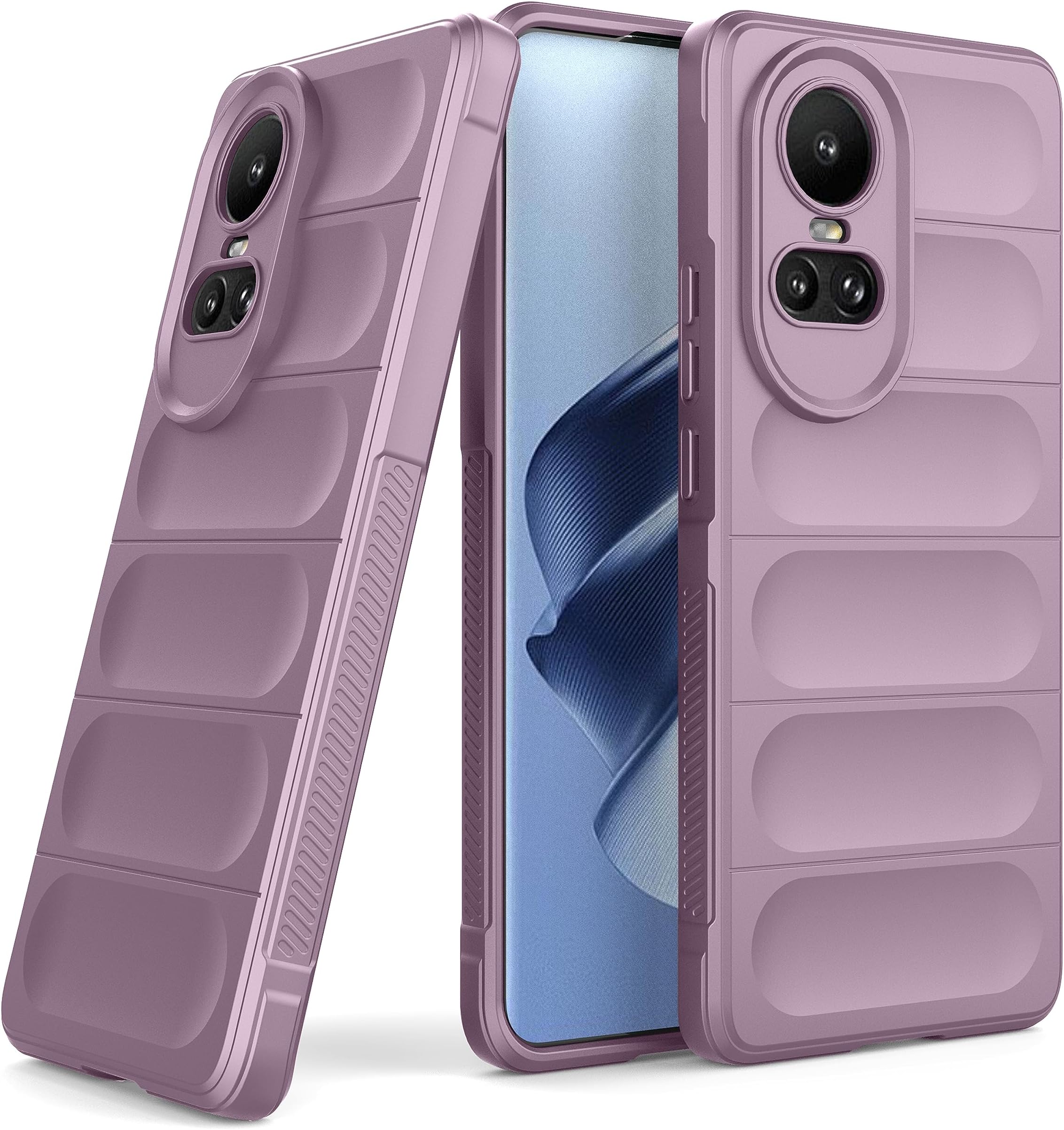 amazon basics Back Case Cover for Oppo Reno 10 Pro 5G | Compatible for Oppo Reno 10 Pro 5G Back Case Cover | Liquid Silicon Magic Case for Oppo Reno 10 Pro 5G with Camera Protection | Lavender