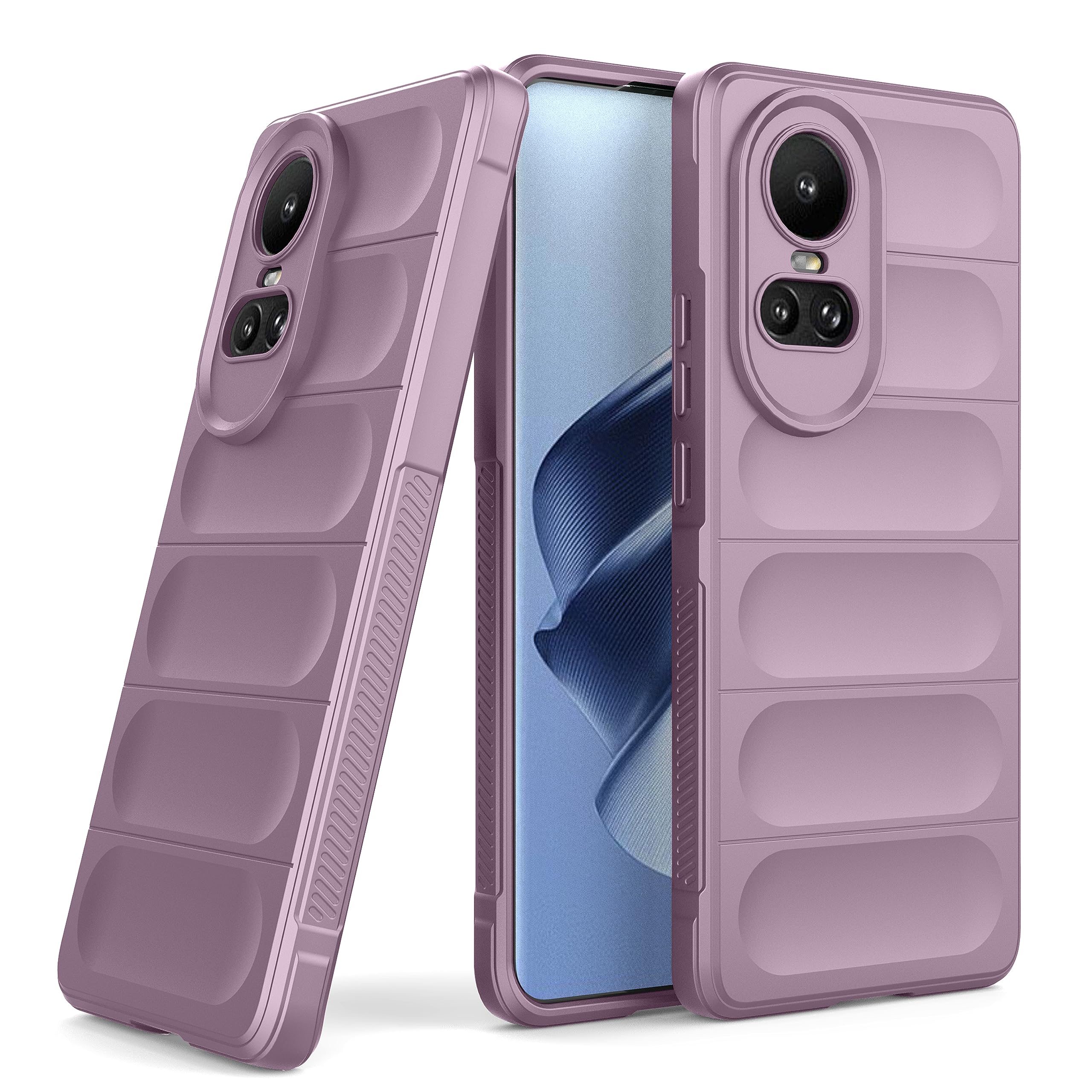 amazon basics Back Case Cover for Oppo Reno 10 Pro 5G | Compatible for Oppo Reno 10 Pro 5G Back Case Cover | Liquid Silicon Magic Case for Oppo Reno 10 Pro 5G with Camera Protection | Lavender