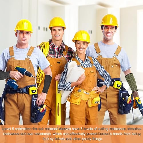 Miniatura 7 de SATINIOR 5 pares de mangas resistentes a quemaduras de corte mangas de protección de brazo antebrazo protectores de brazo de piel fina moretones