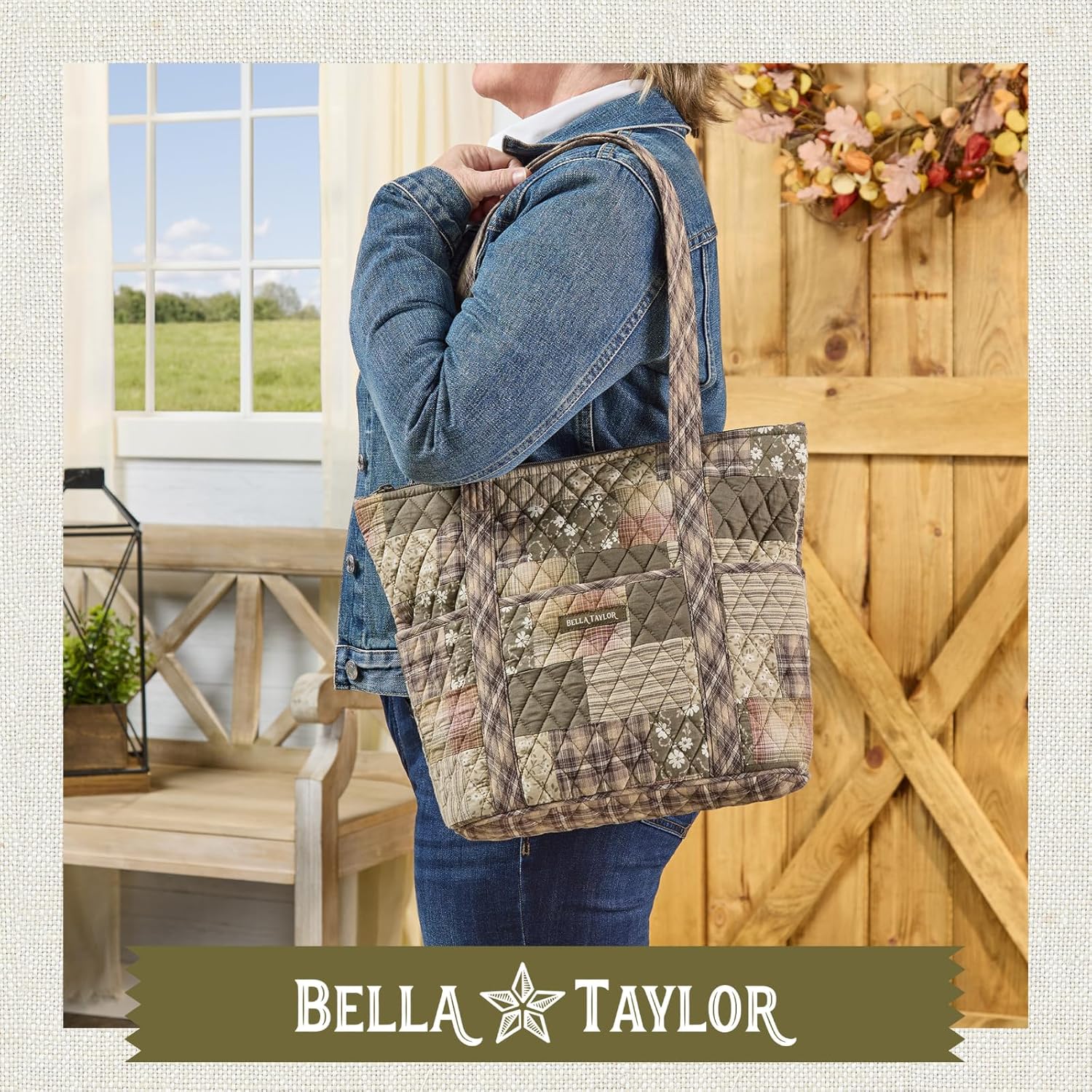 Bella Taylor Stride Tote | Lightweight Quilted Fabric Handbags for Women - Image 2
