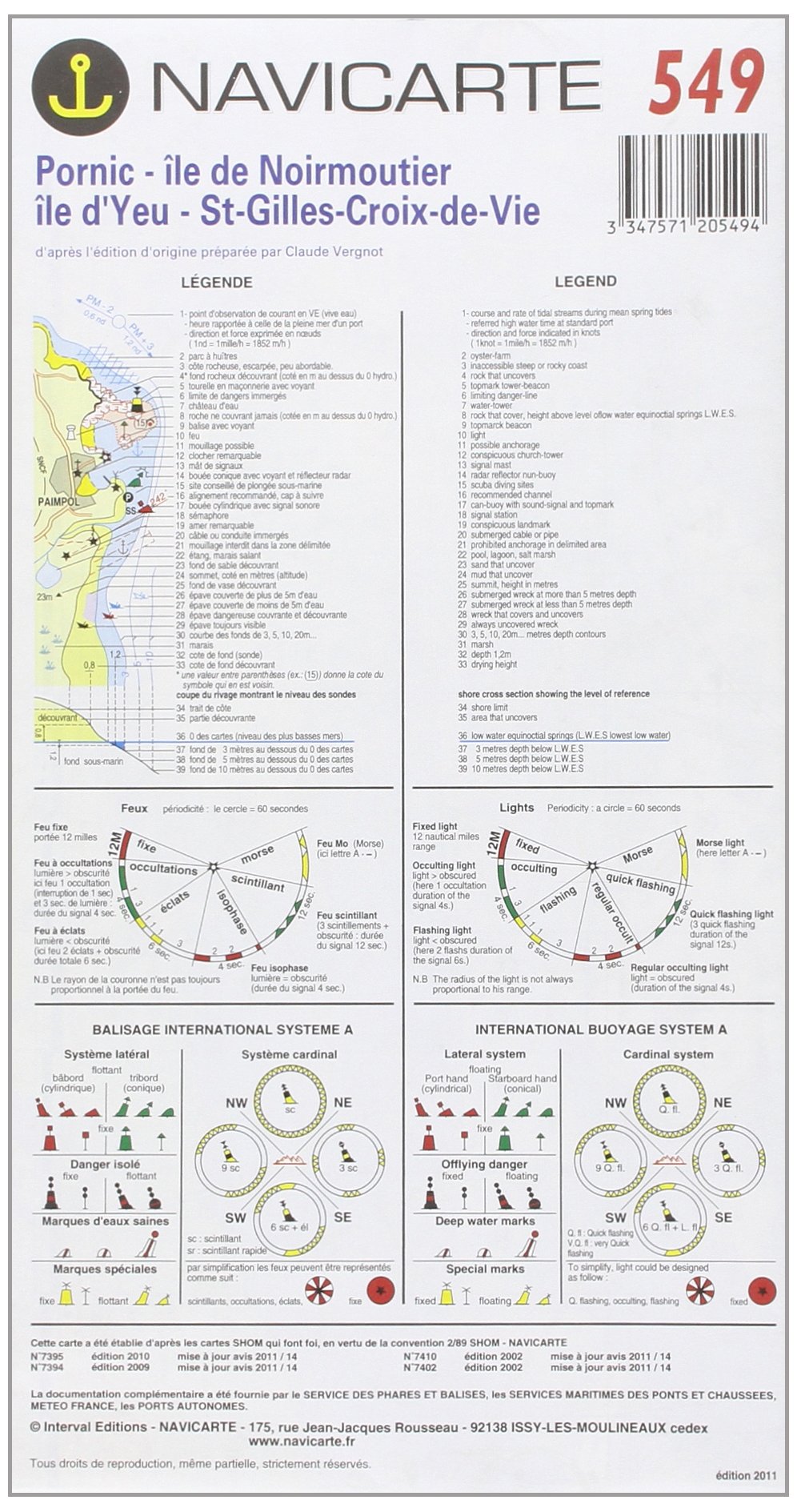 Carte marine : Pornic - St-Gilles-Croix-de-Vie