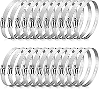 Twdrer 4 Inch 304 Stainless Steel Worm Gear Hose Clamps (91-114mm), Rustproof Adjustable Pipe Clamps for Plumbing, Automotive, Dryer Vents (Pack of 12)
