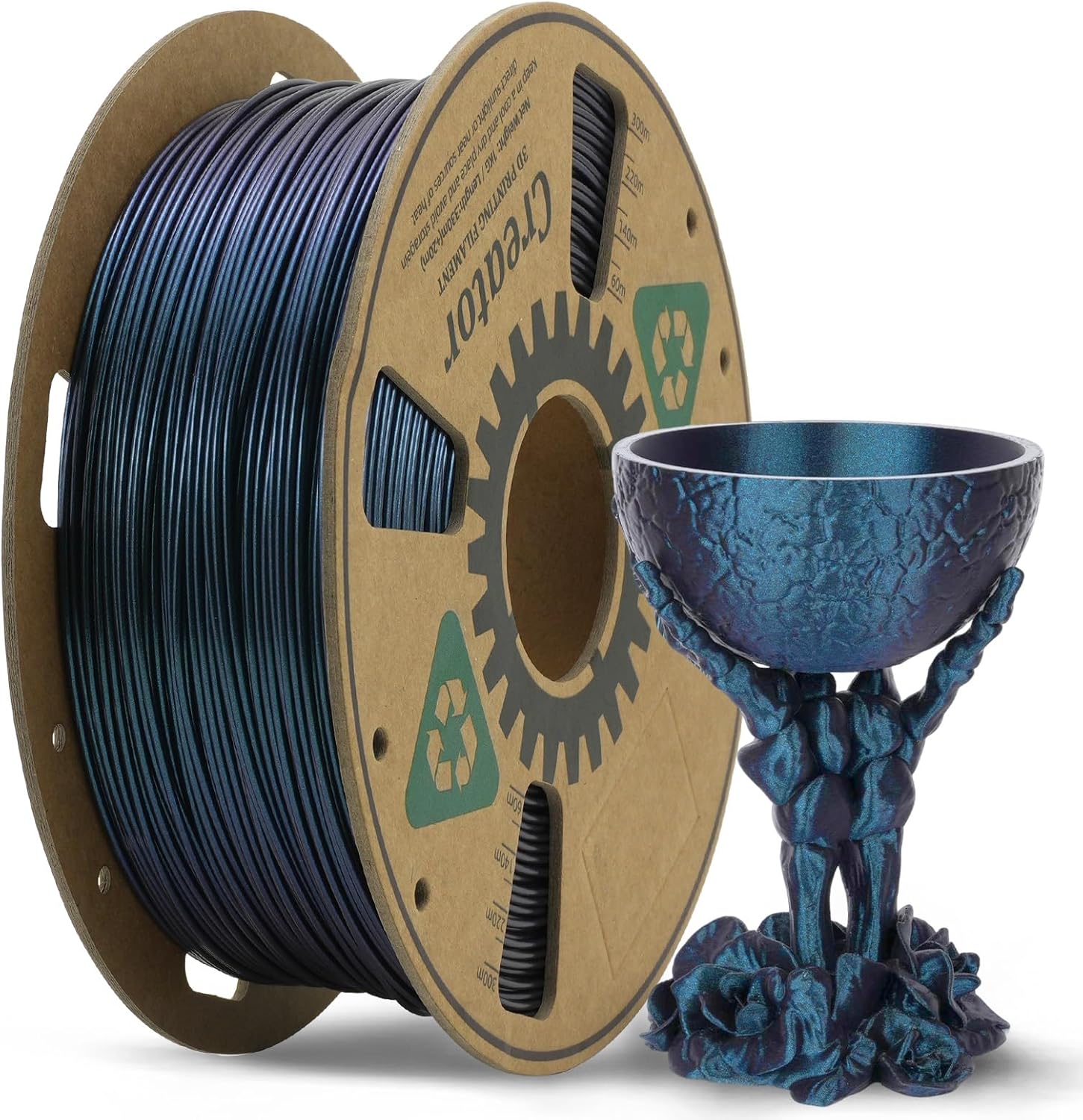 Creator High Speed PLA 3D Printer Filament 1.75mm+/- 0.02mm, Burnt Titanium Filament PLA for 500mm/s Fast Printing, Chameleon 3D Printing Filament 1kg Spool (Burnt Titanium)