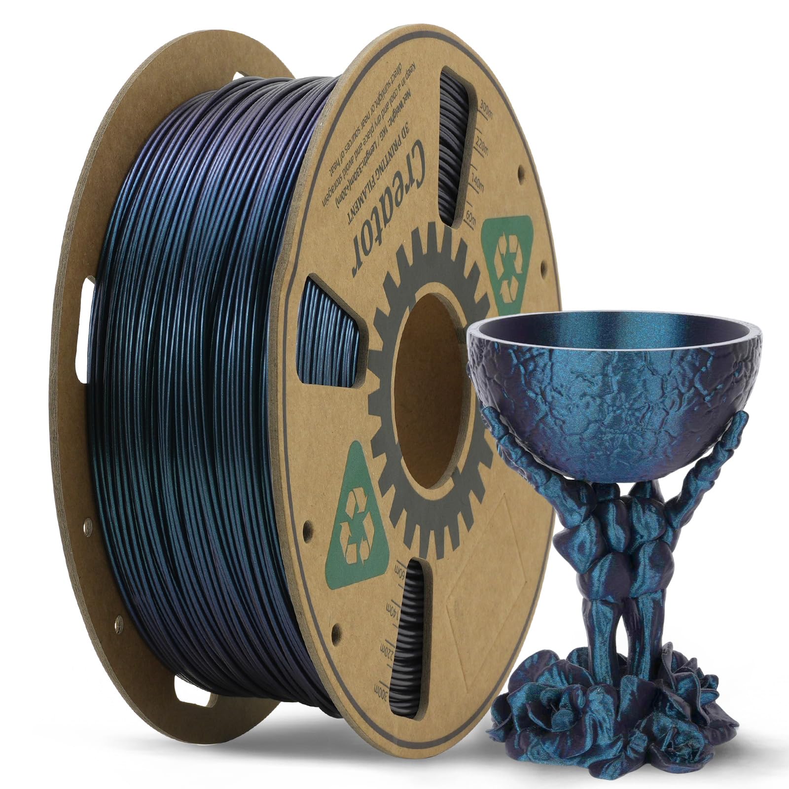 Creator High Speed PLA 3D Printer Filament 1.75mm+/- 0.02mm, Burnt Titanium Filament PLA for 500mm/s Fast Printing, Chameleon 3D Printing Filament 1kg