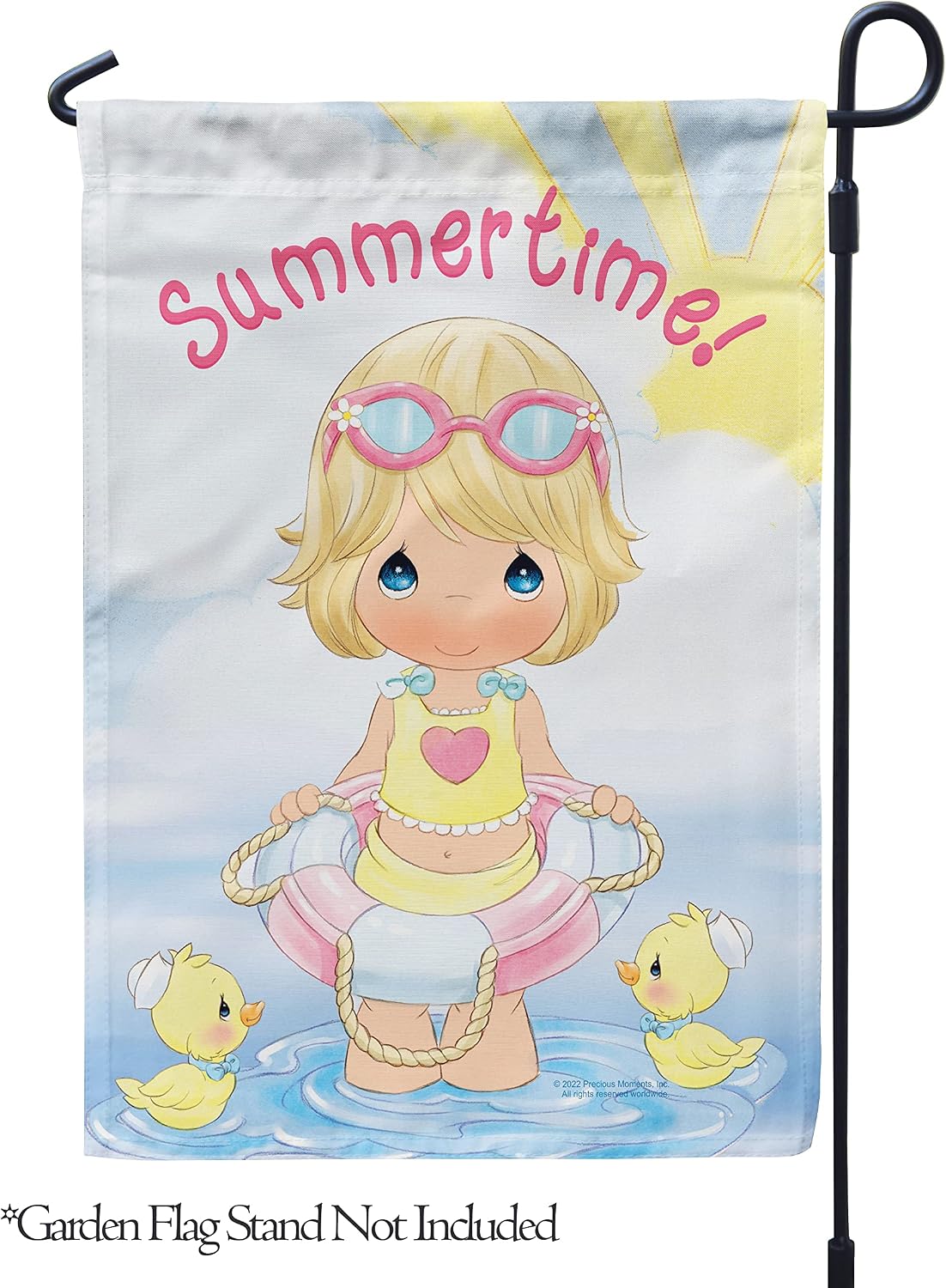 Flagology.com, Precious Moments Summertime! – Garden Flag 12.5" x 18", Outdoor Flag, Exclusive Premium Fabric, Licensed Precious Moments, Summer