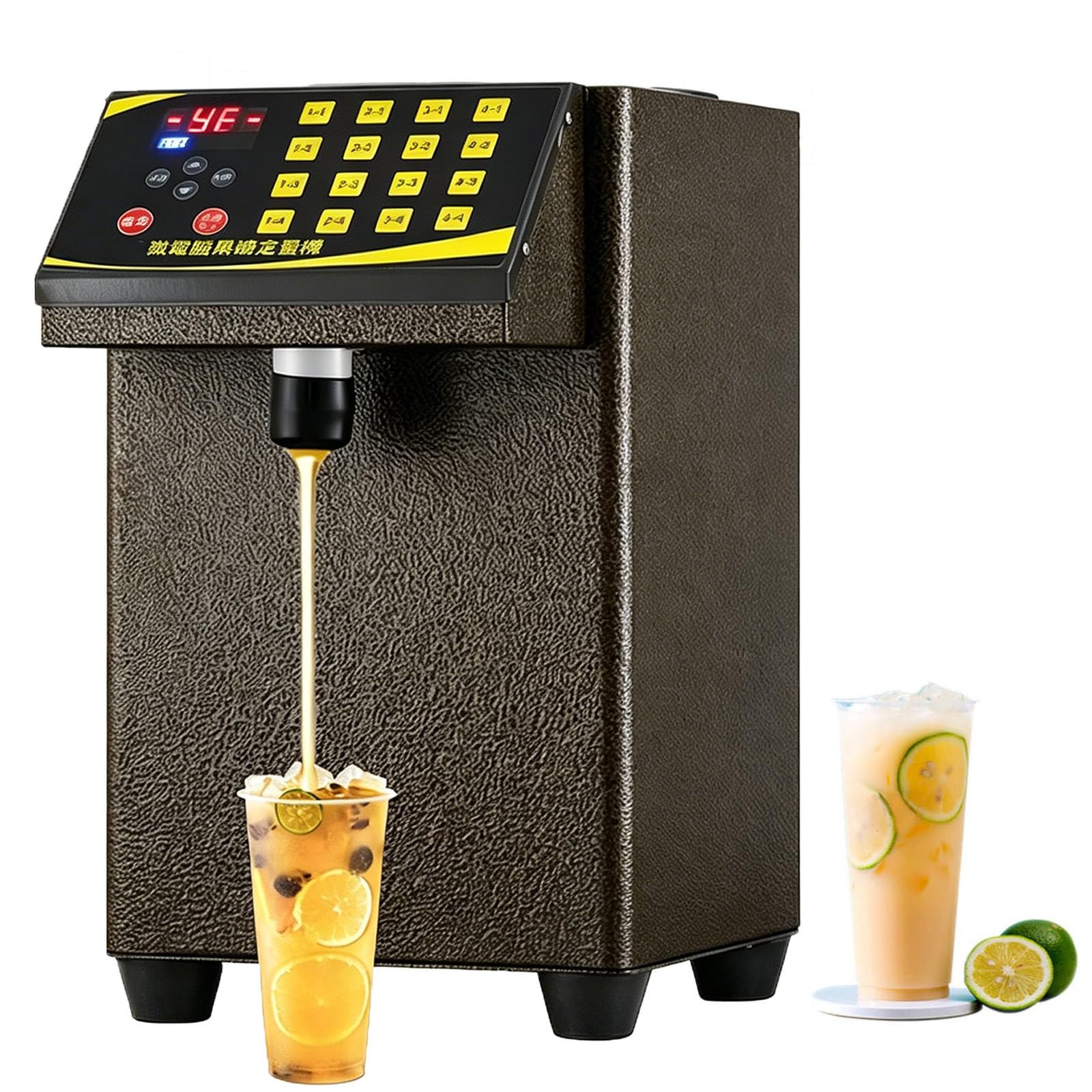 Ymnogjie Commercial 8.5L Fructose Dispenser,Syrup Dispenser Gold