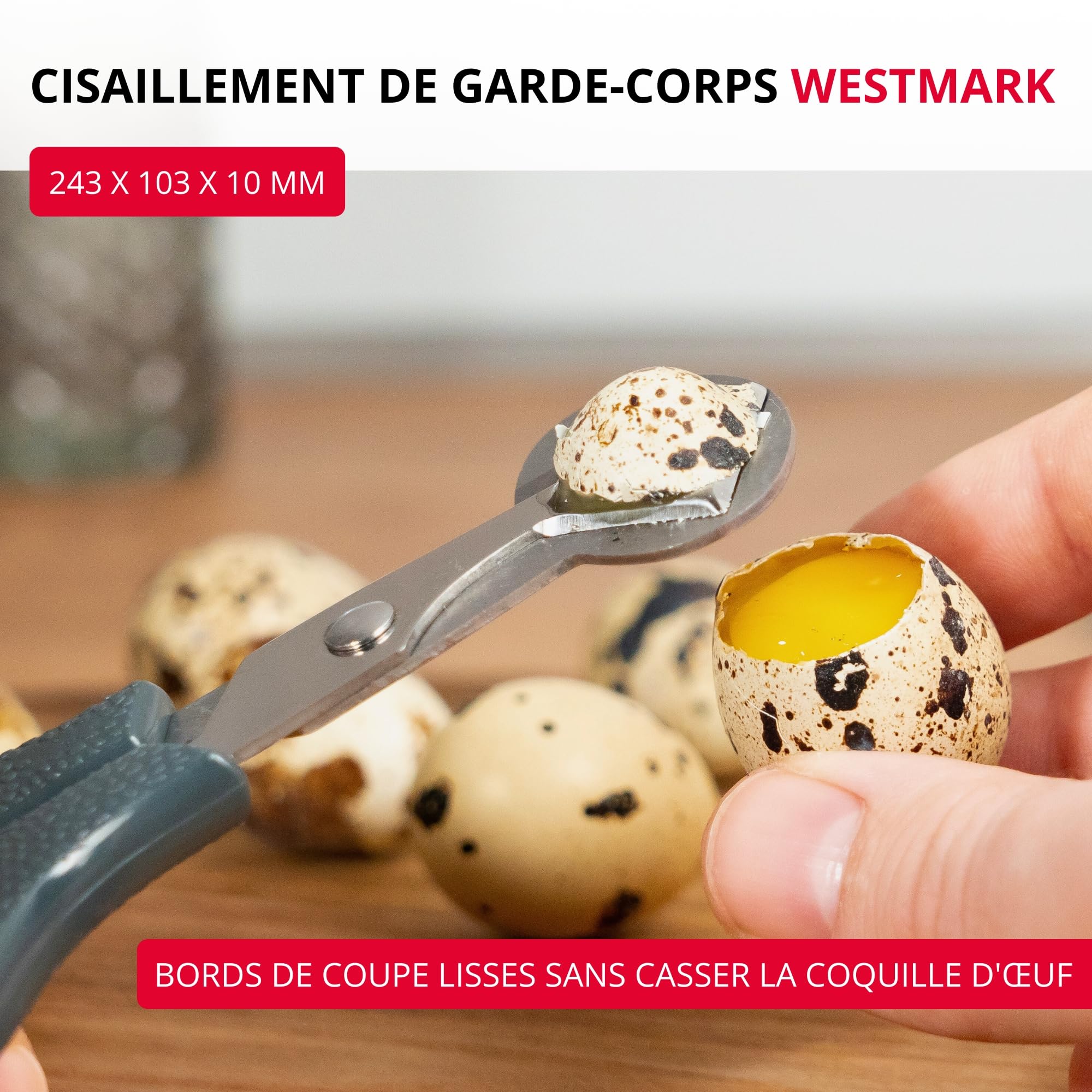 Image secondaire de Ciseaux à Œufs de Caille Westmark en Acier Inoxydable - Ouvre-Coquille Précis