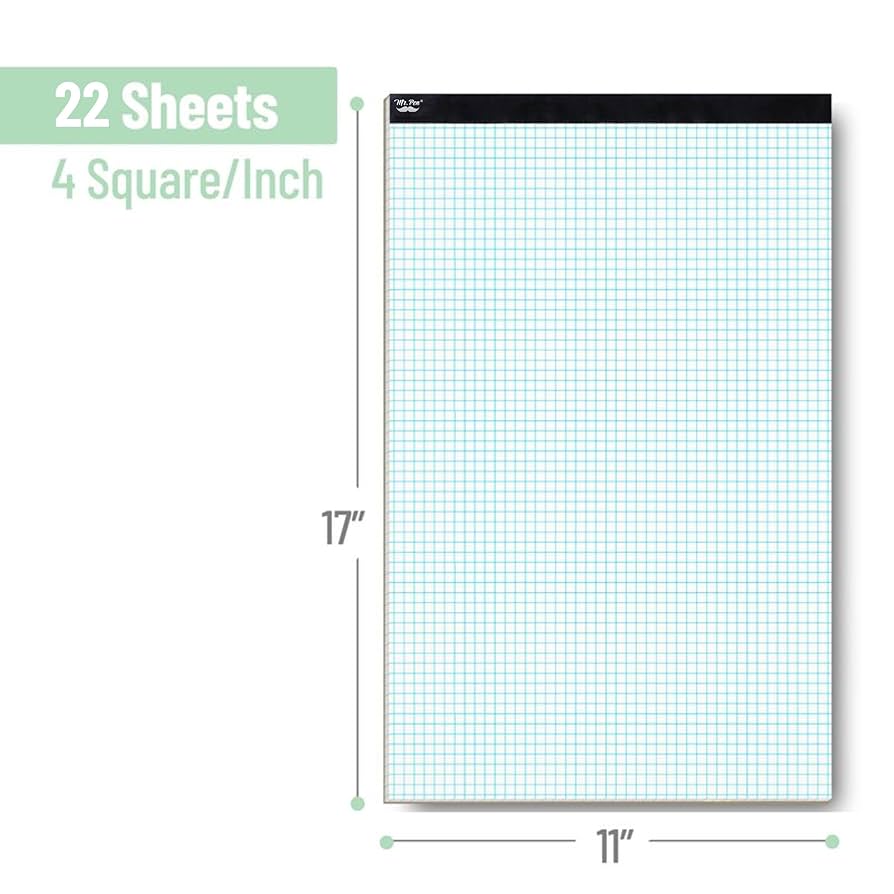 Amazon.com : Mr. Pen Graph Paper, Grid Paper, 4x4 (4 Squares
