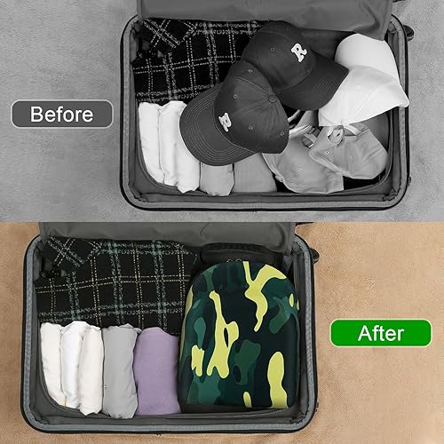 Miniatura 49 de Funda rígida para gorra de béisbol, funda de viaje con correa ajustable para el hombro, funda para 12 gorras de béisbol, perfecta para viajes y Negro