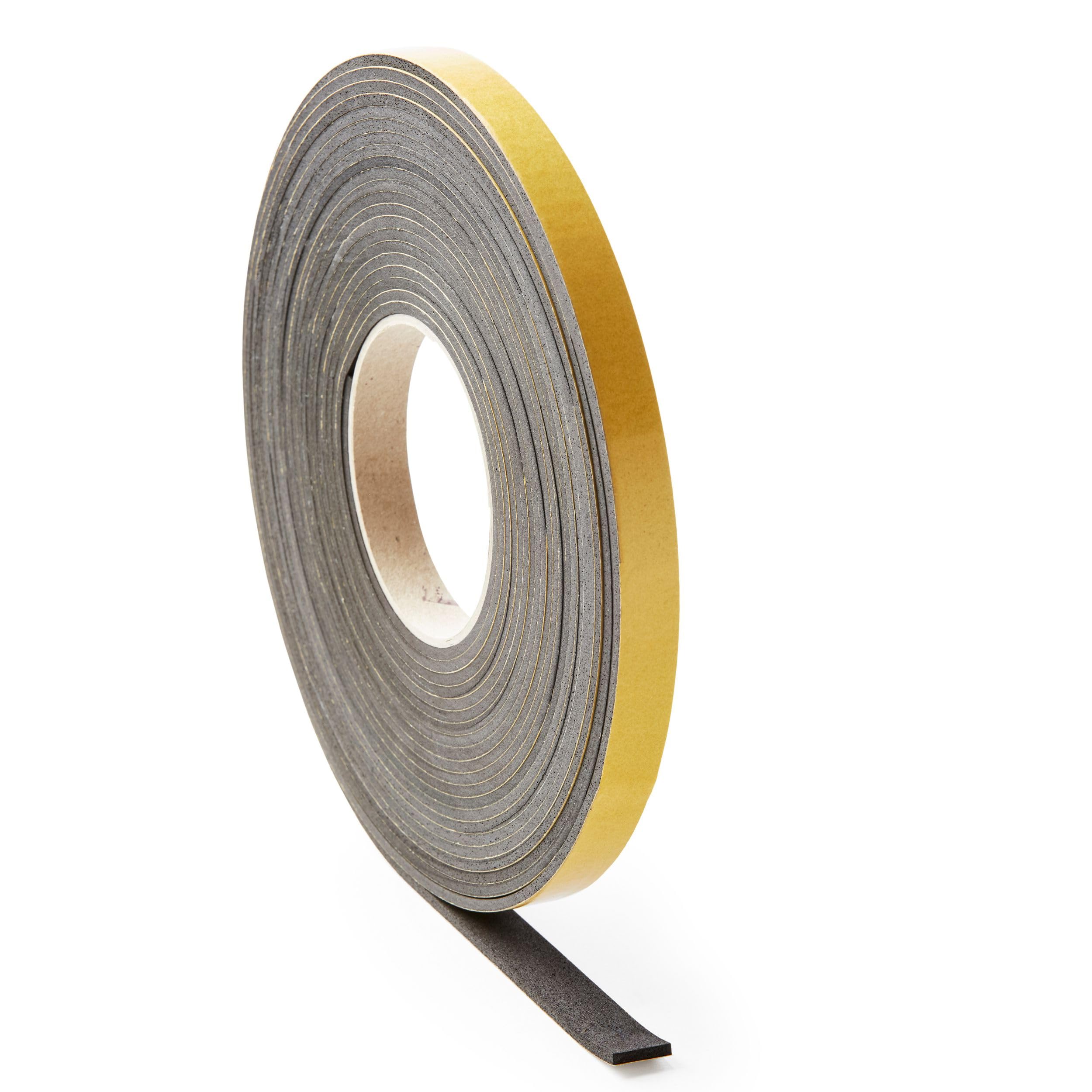Junta burlete para ventanas y puertas negras, 10 x 15 mm - Junta adhesiva aplicable para bricolaje - Tira selladora de 10 m para puertas y ventanas - Junta para puerta blindada